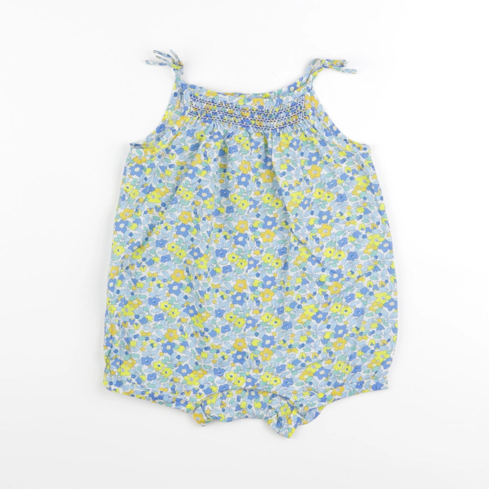 Jacadi - combinaison liberty bleu, jaune - 12 mois