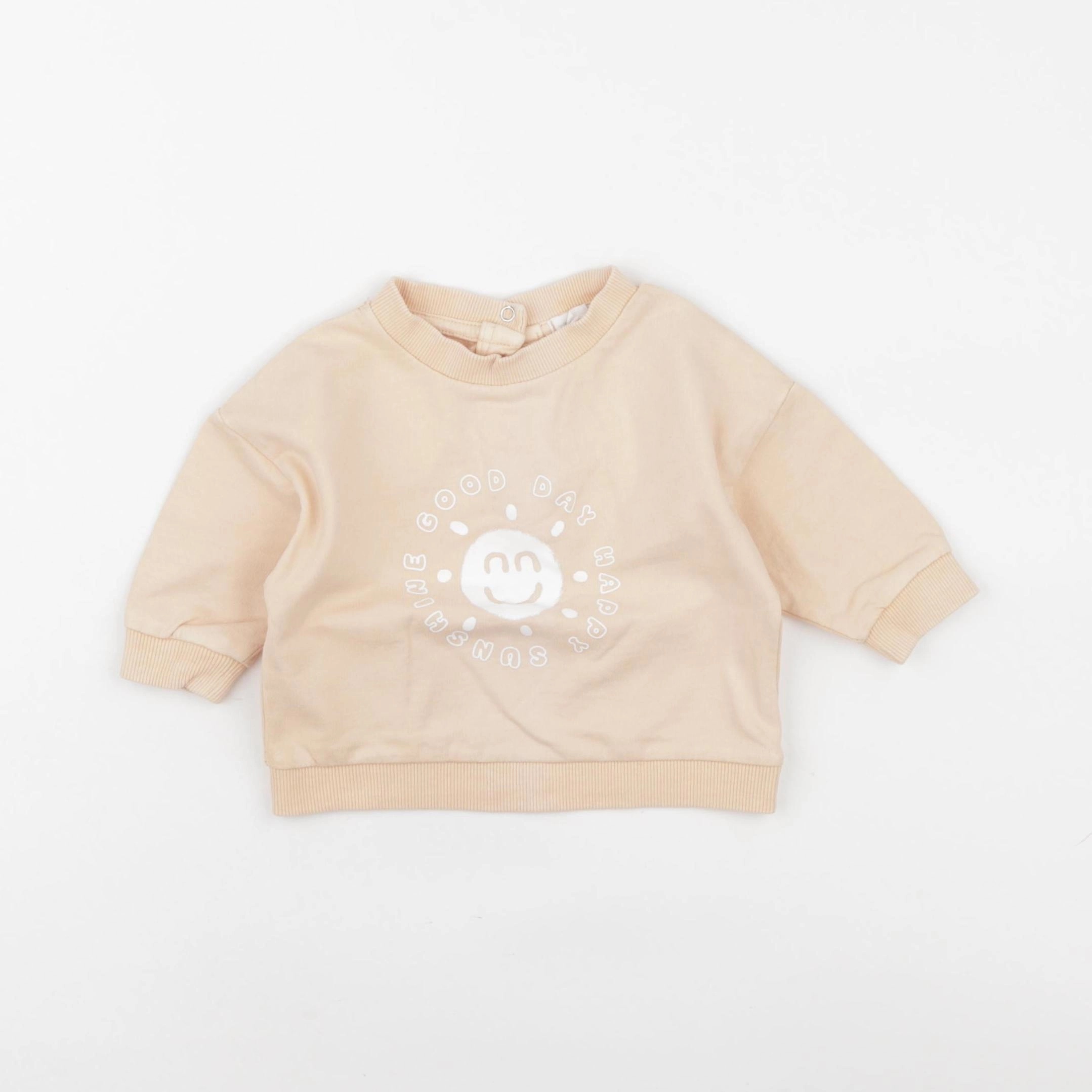Vertbaudet - sweat orange - 3 mois