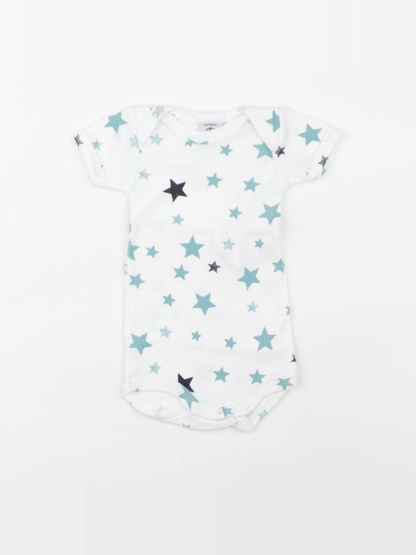 Petit Bateau - body bleu - 1 mois