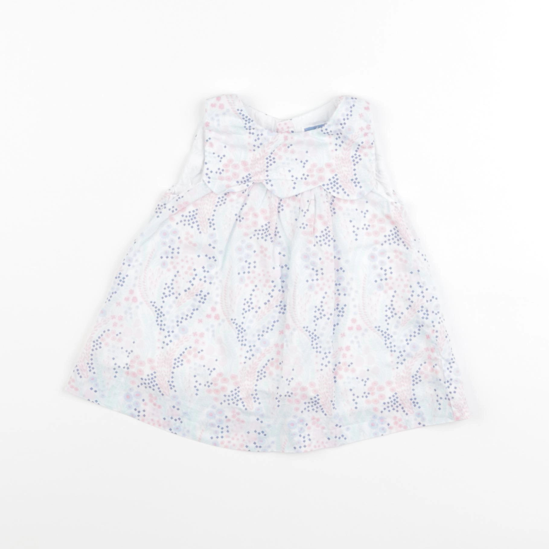 Jacadi - robe blanc, rose - 3 mois