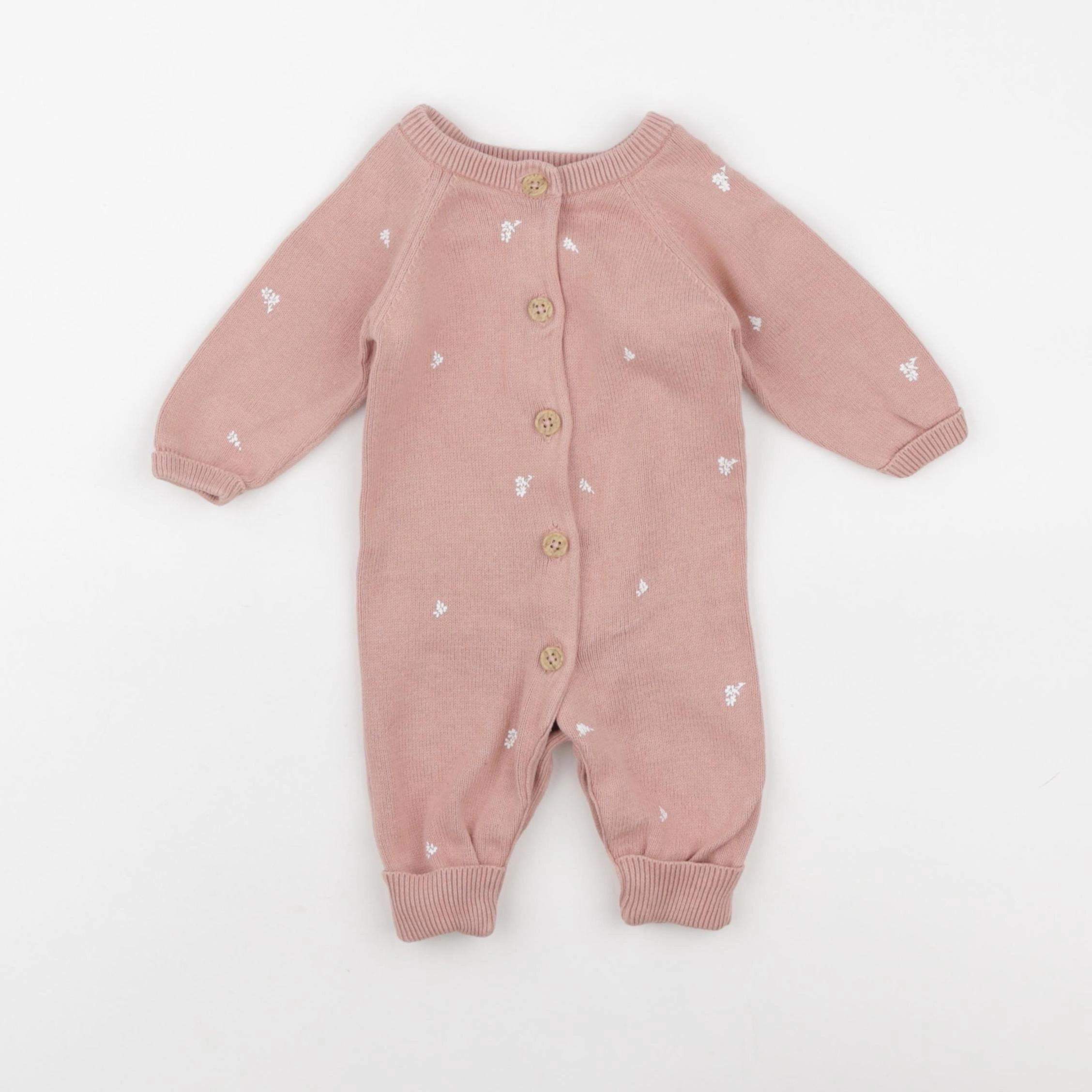 Vertbaudet - combinaison rose - 3 mois