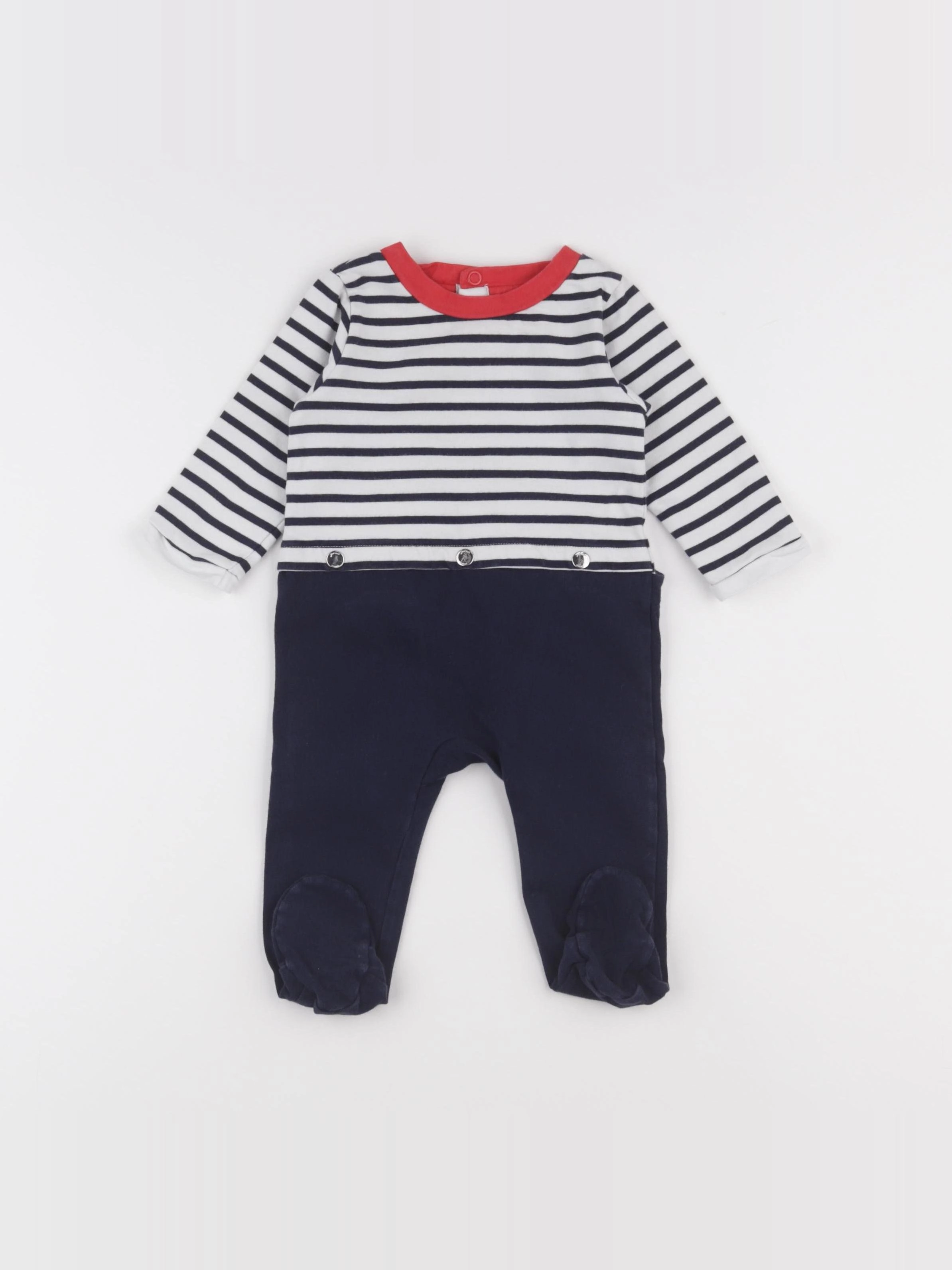 Jacadi - pyjama coton bleu - 6 mois