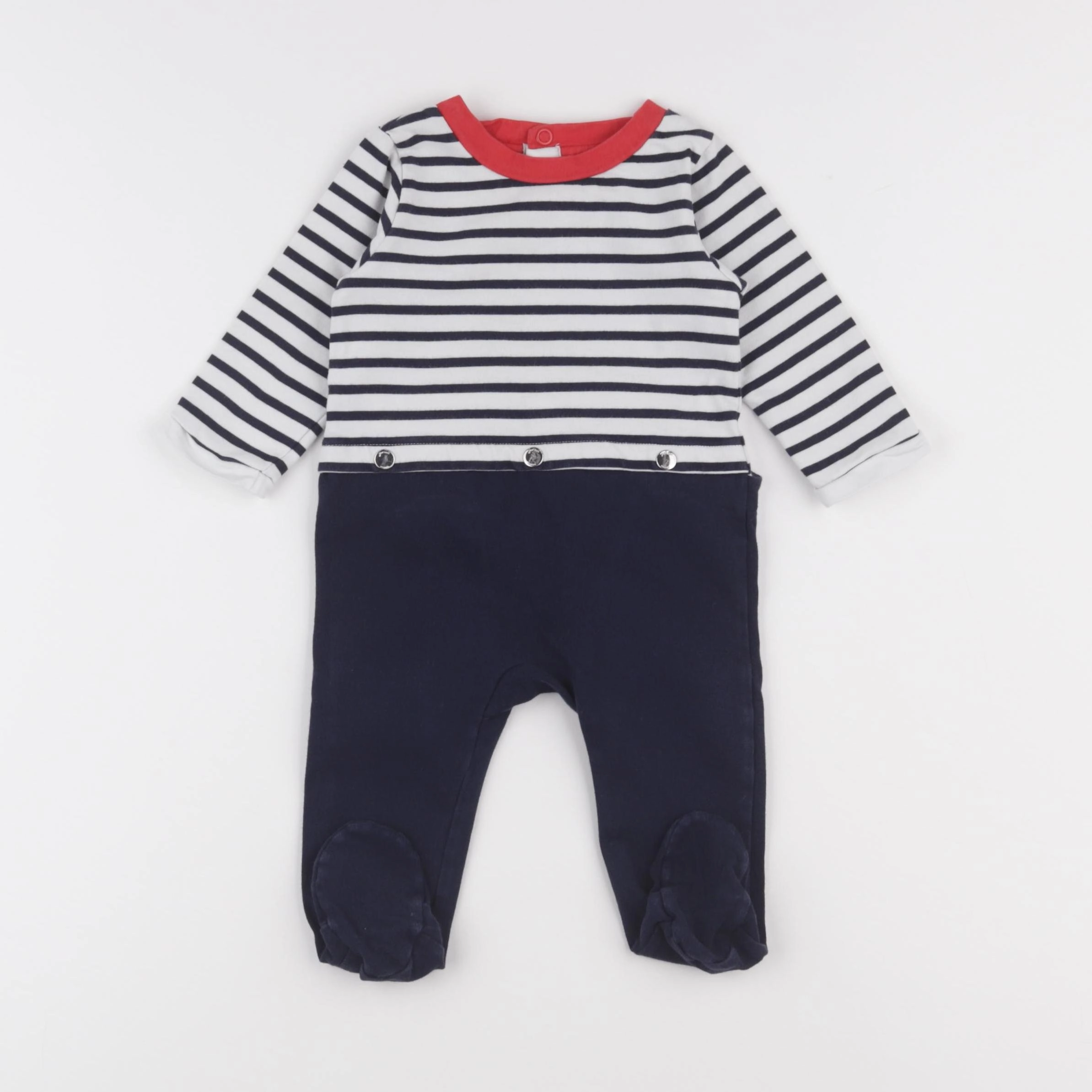 Jacadi - pyjama coton bleu - 6 mois
