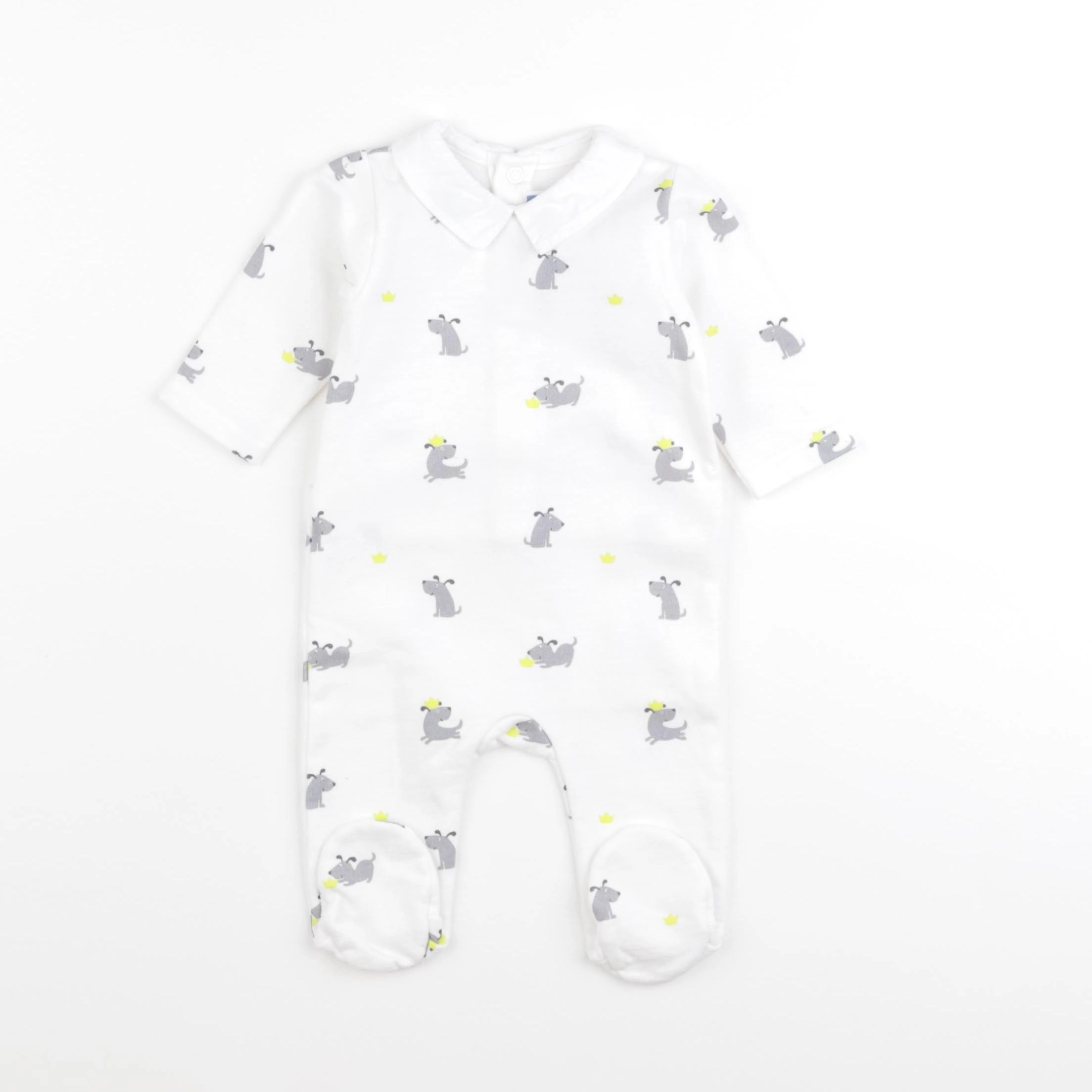 Jacadi - pyjama coton blanc - 3 mois