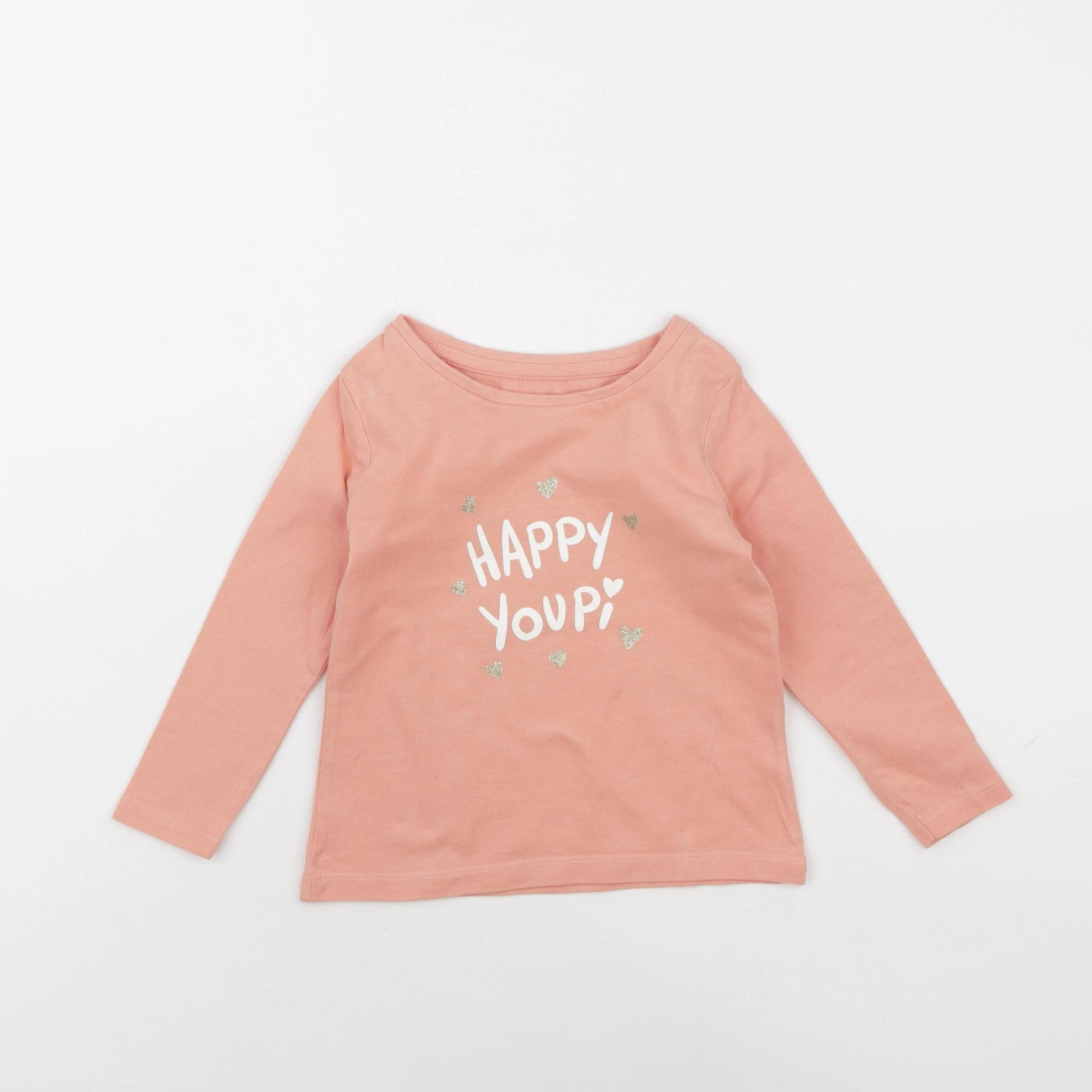 Vertbaudet - tee-shirt orange - 2 ans