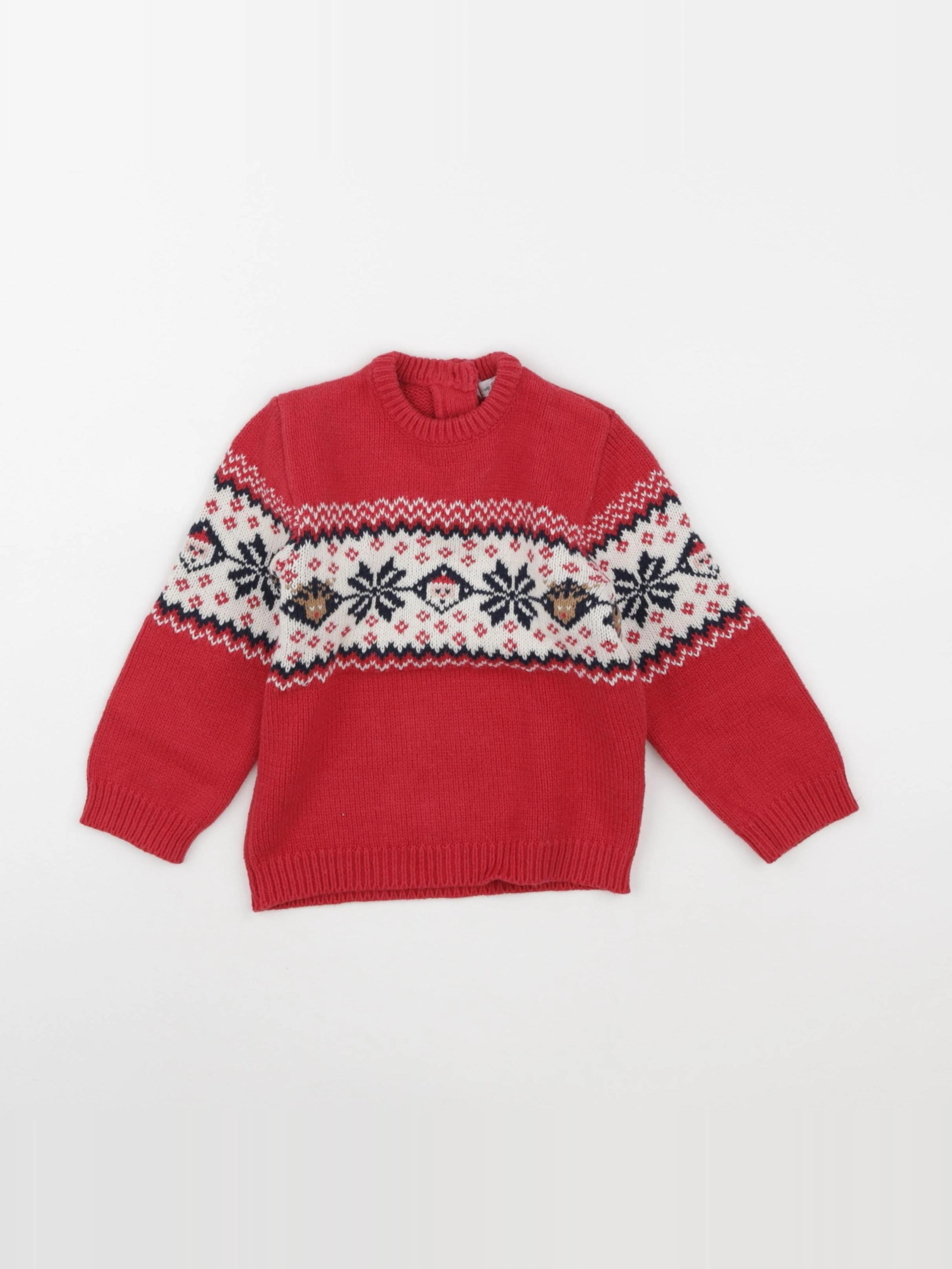 Vertbaudet - pull rouge - 24 mois