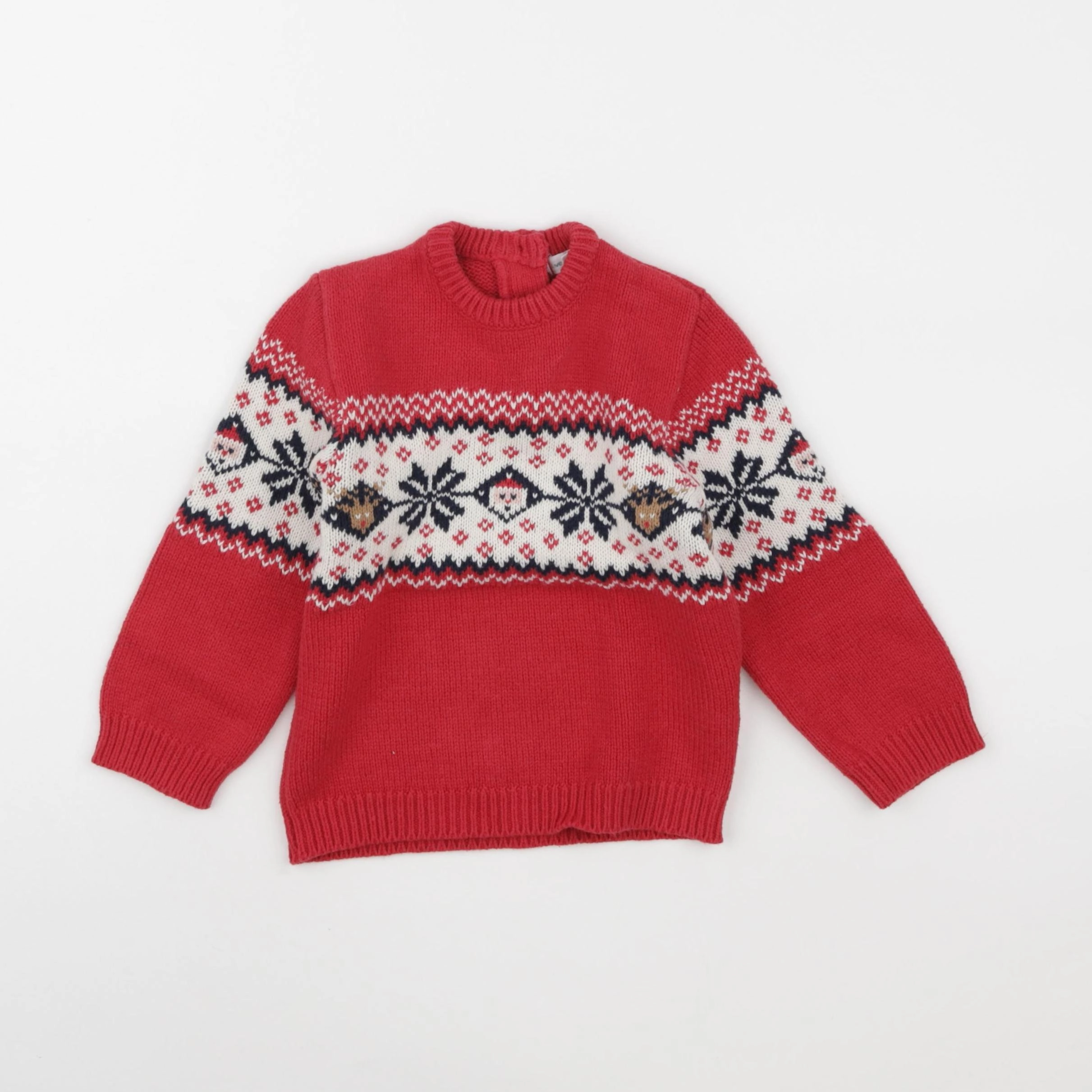 Vertbaudet - pull rouge - 24 mois