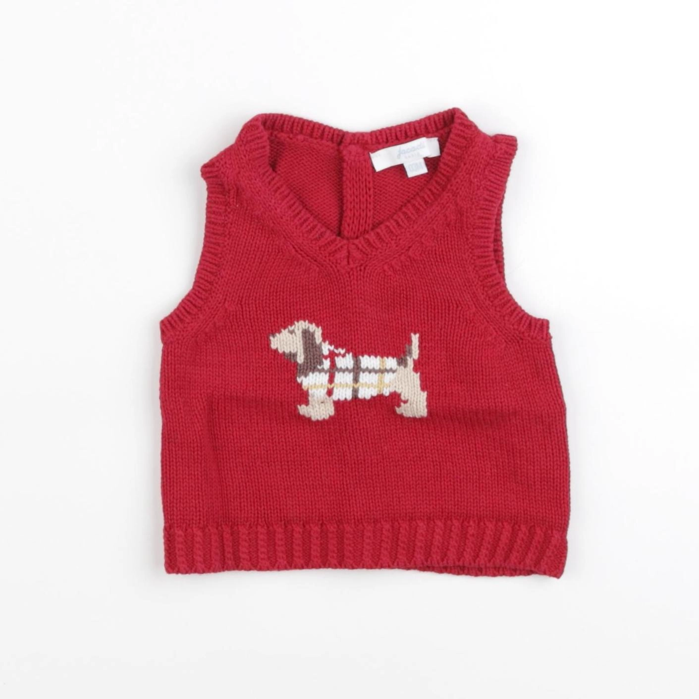 Jacadi - pull rouge - 3 mois