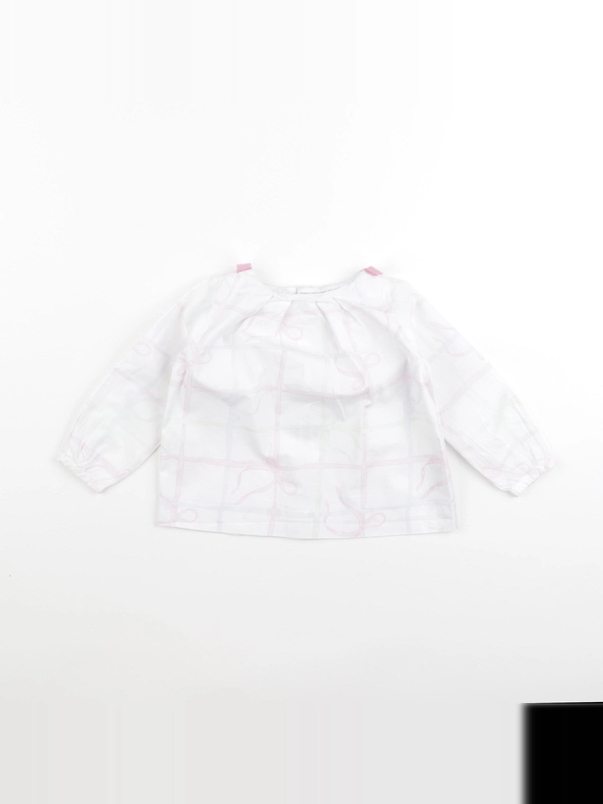 Jacadi - blouse blanc, rose - 12 mois