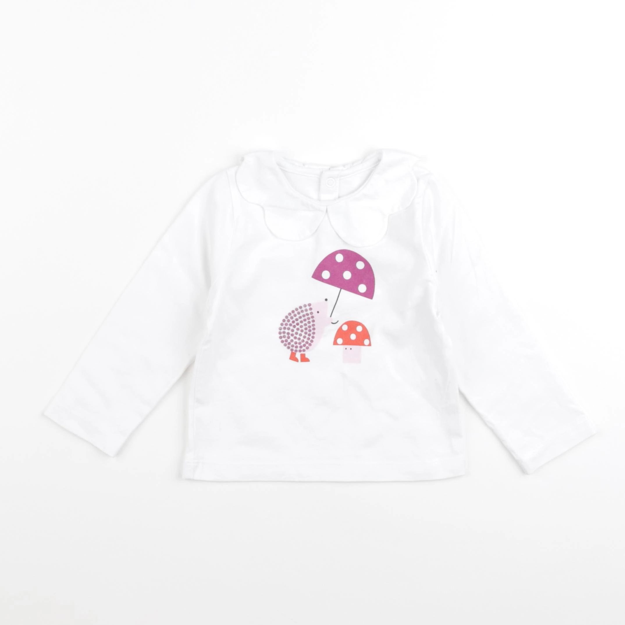 Jacadi - tee-shirt blanc, violet - 18 mois
