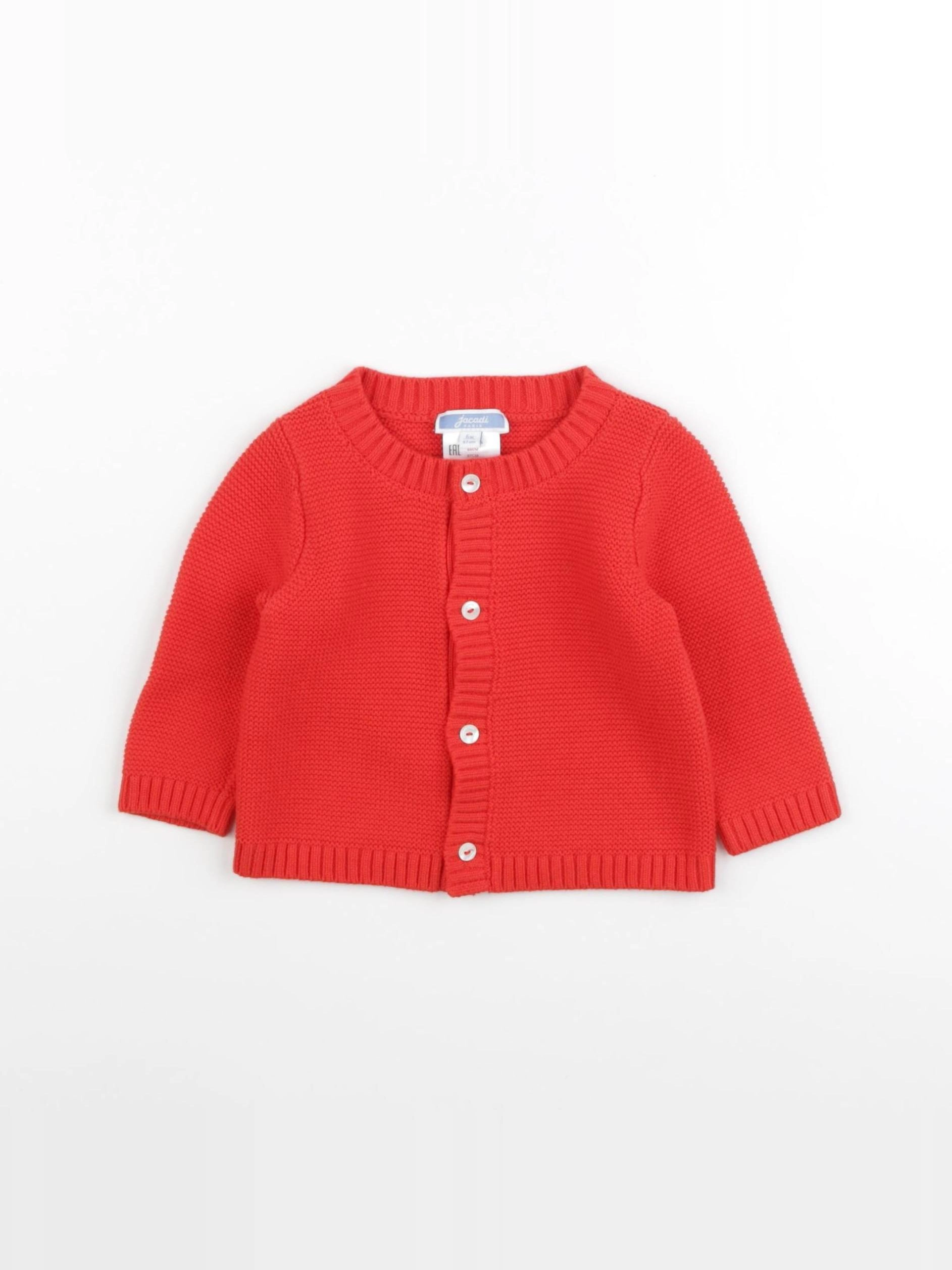 Jacadi - gilet orange - 6 mois