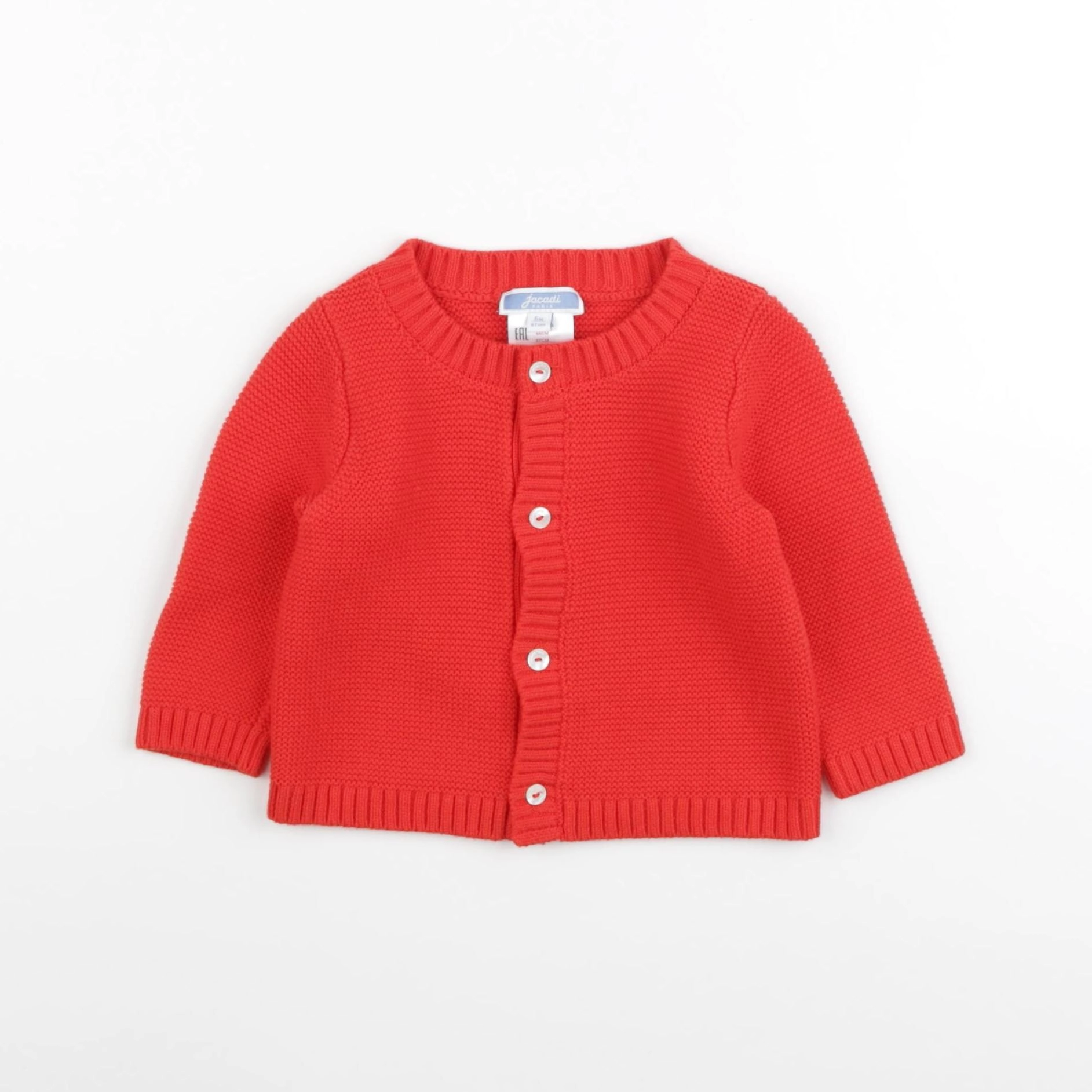 Jacadi - gilet orange - 6 mois