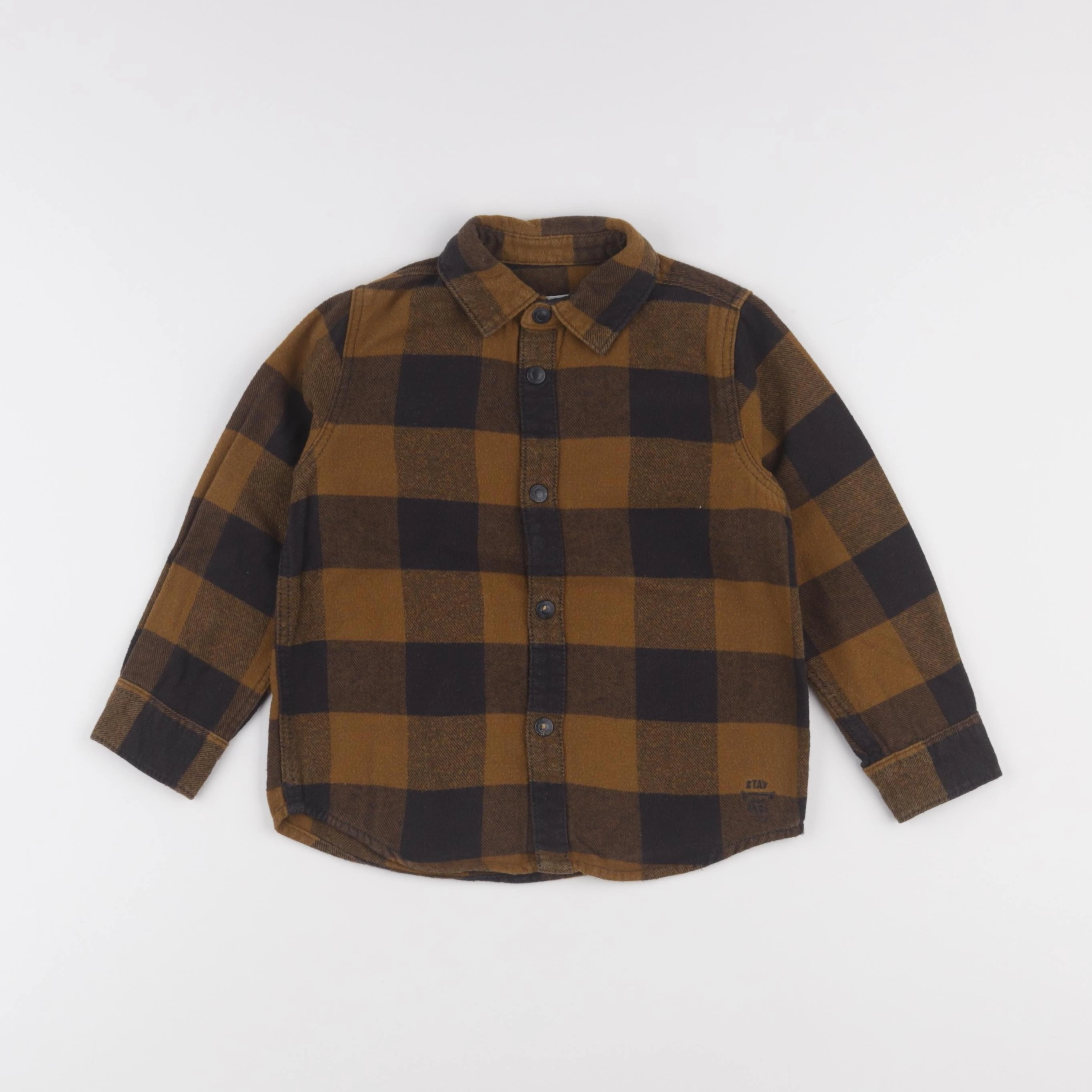 Vertbaudet - chemise marron - 4 ans