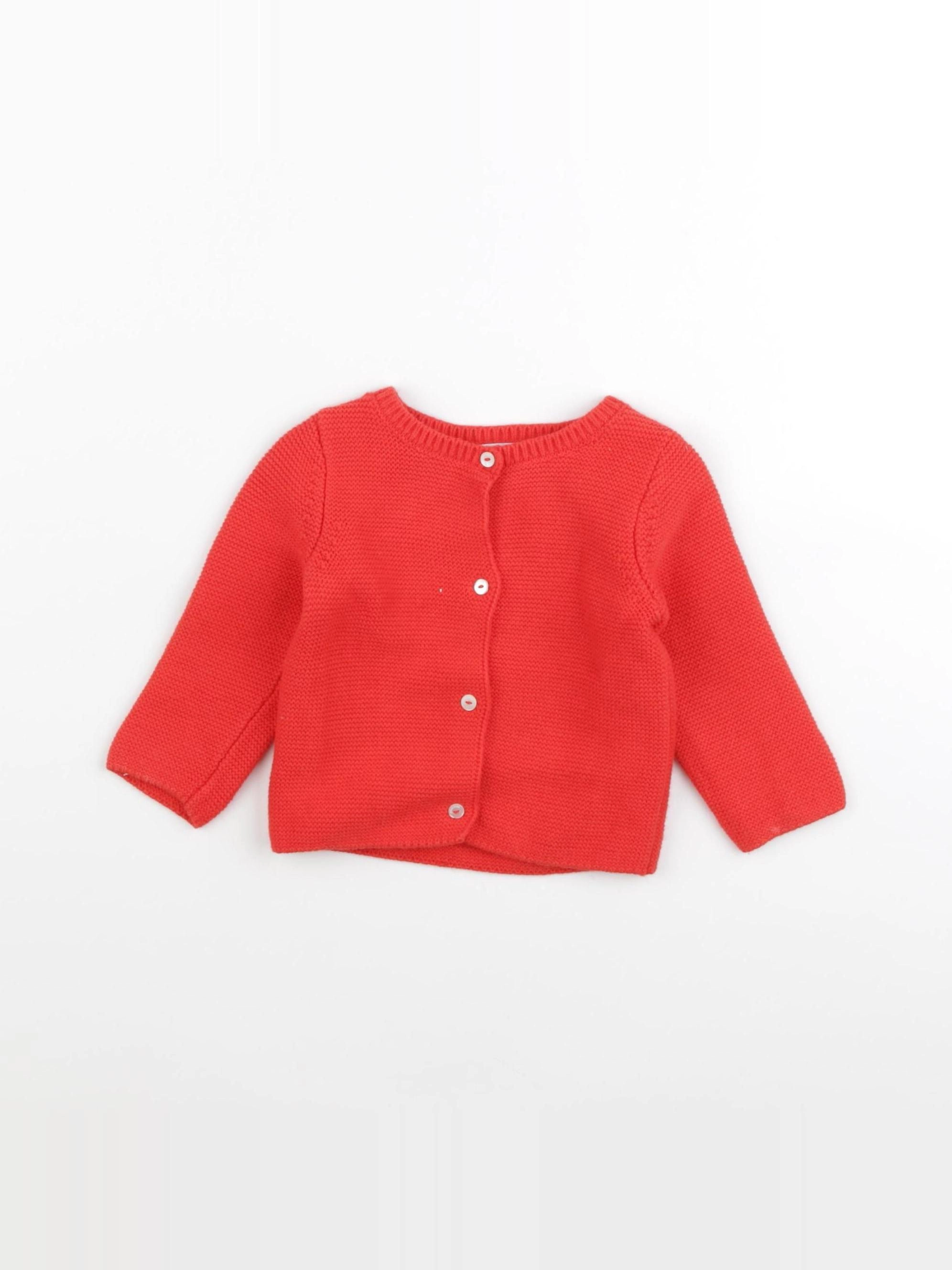 Jacadi - gilet orange - 6 mois