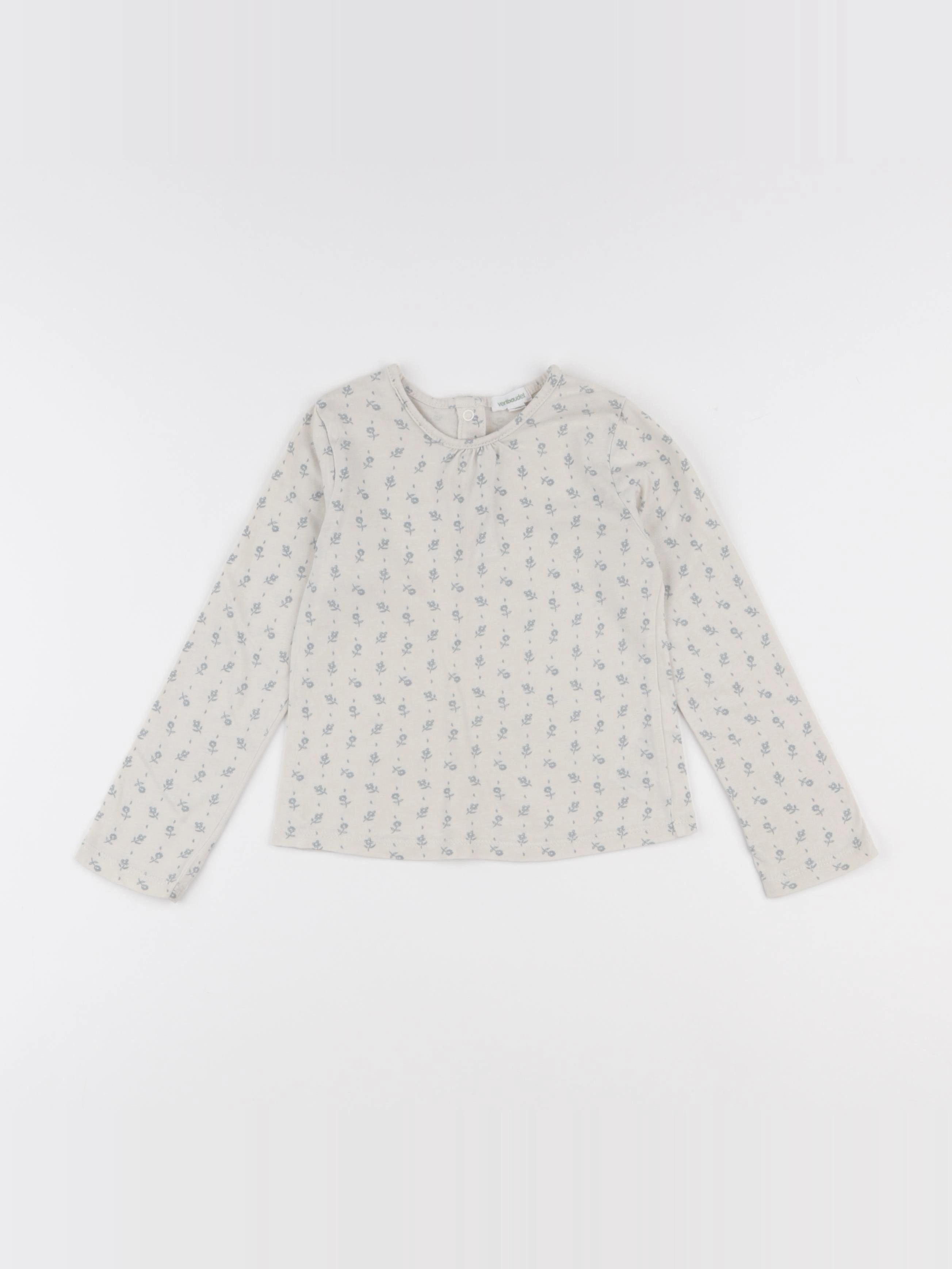 Vertbaudet - tee-shirt beige, bleu - 36 mois