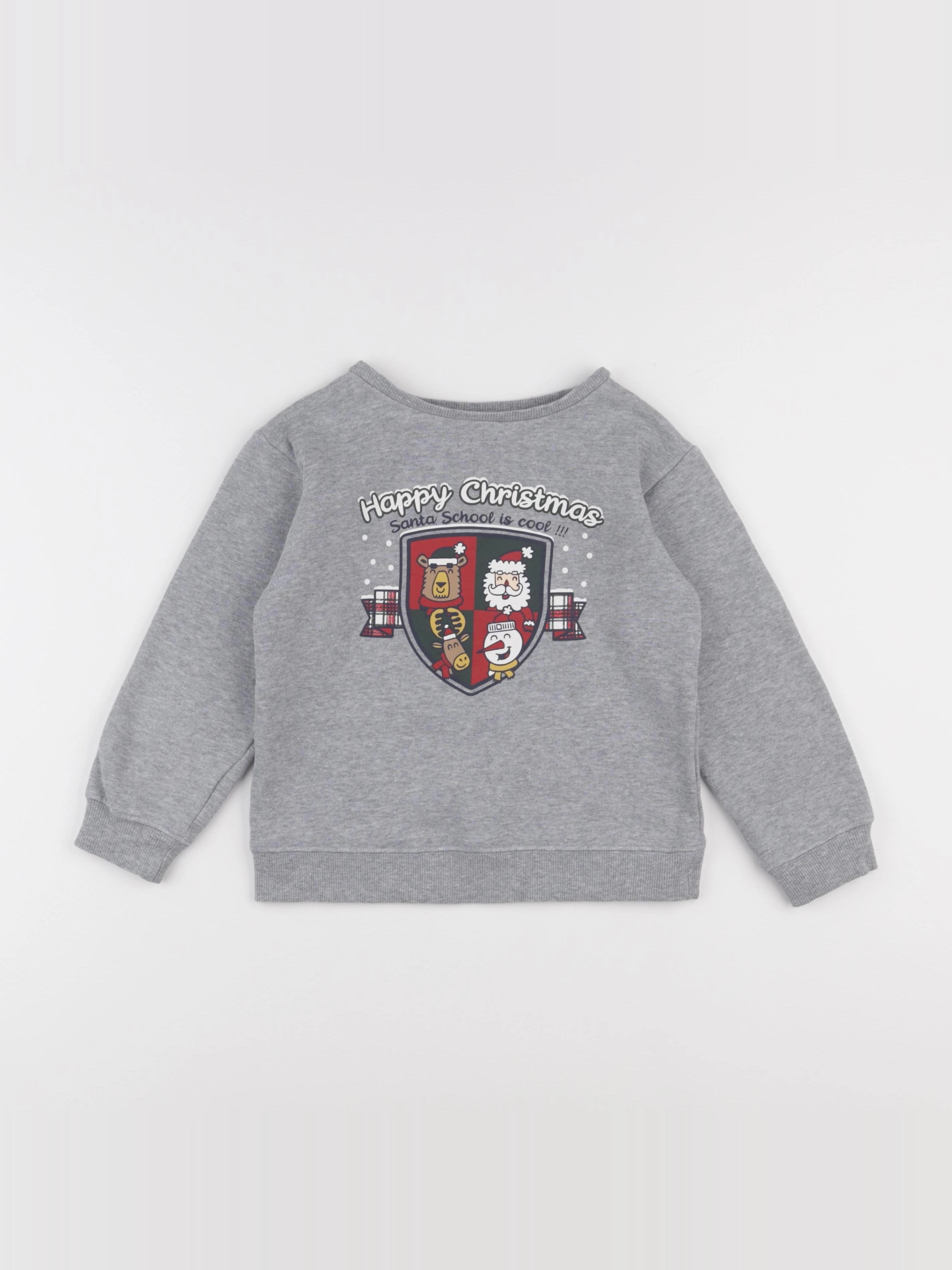 Vertbaudet - sweat gris - 6 ans