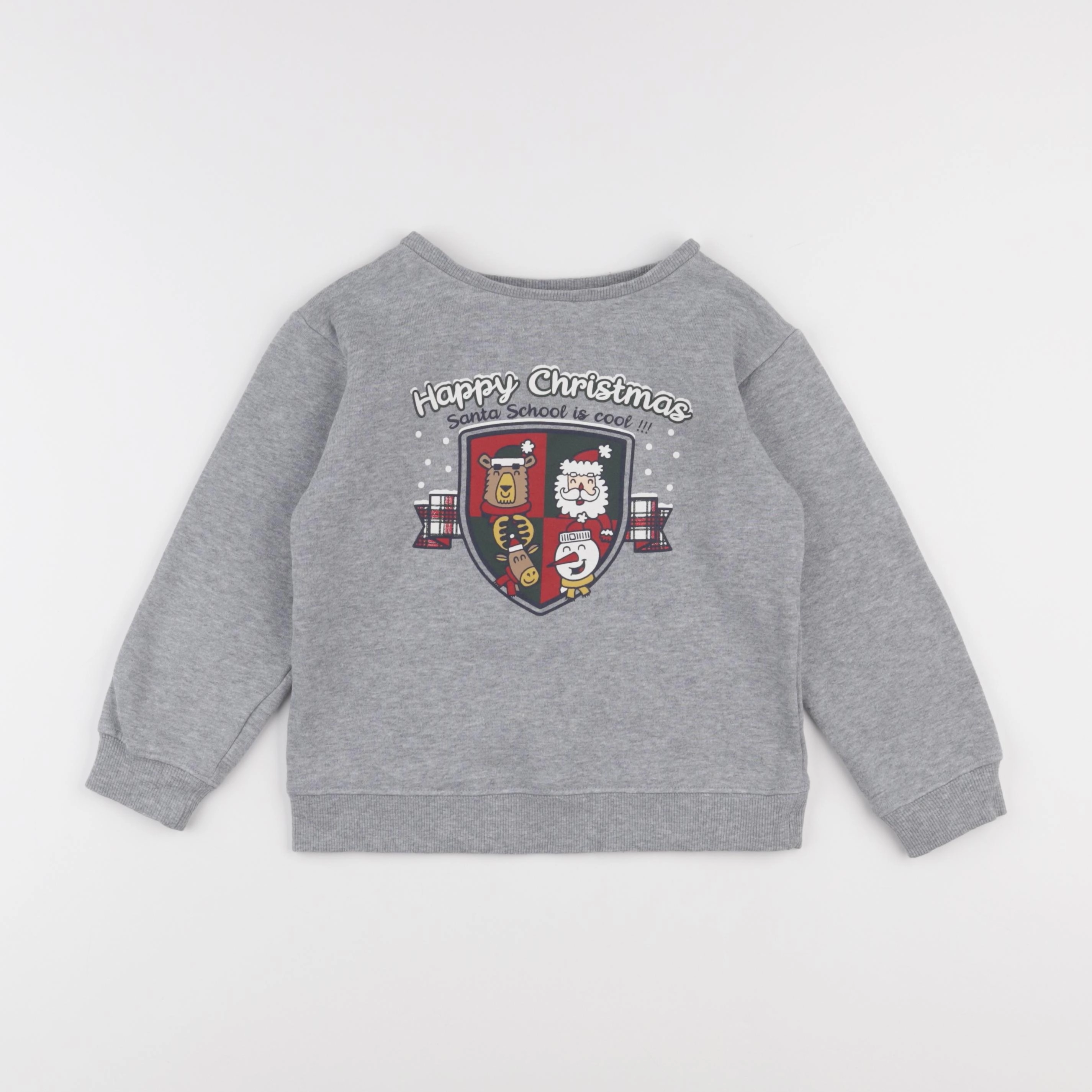 Vertbaudet - sweat gris - 6 ans