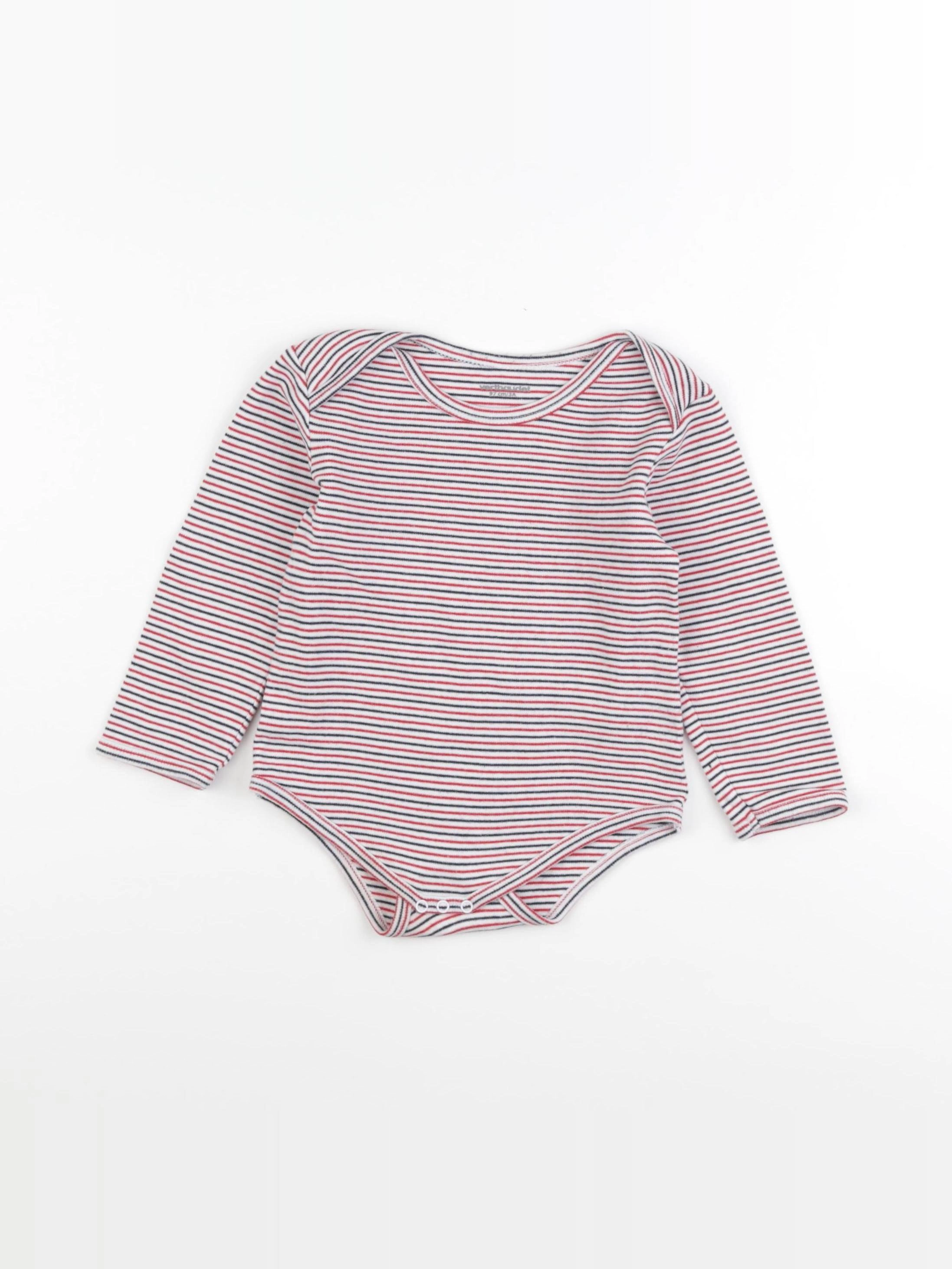 Vertbaudet - body bleu, rose - 3 ans