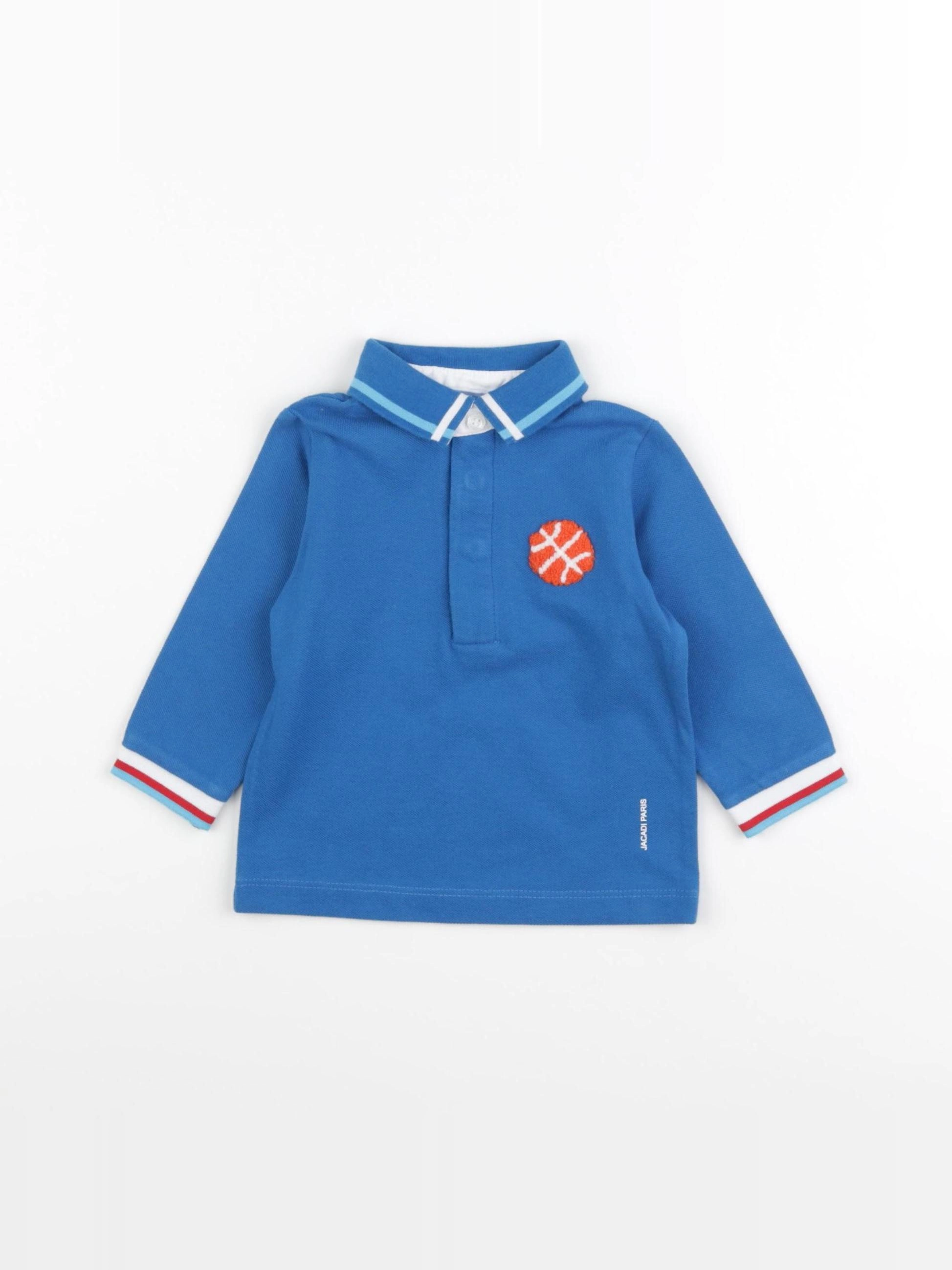 Jacadi - polo bleu - 6 mois