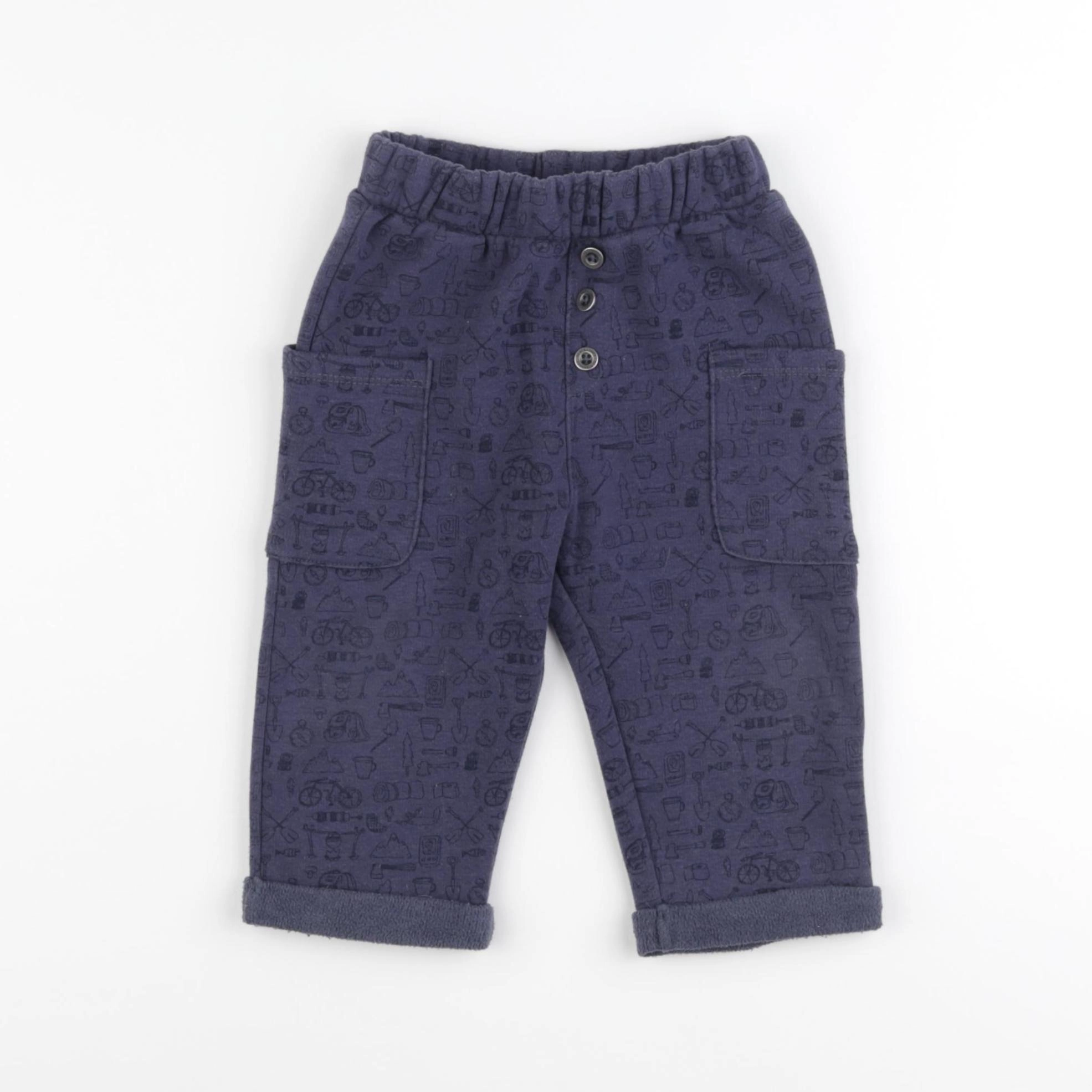 Vertbaudet - jogging bleu - 12 mois