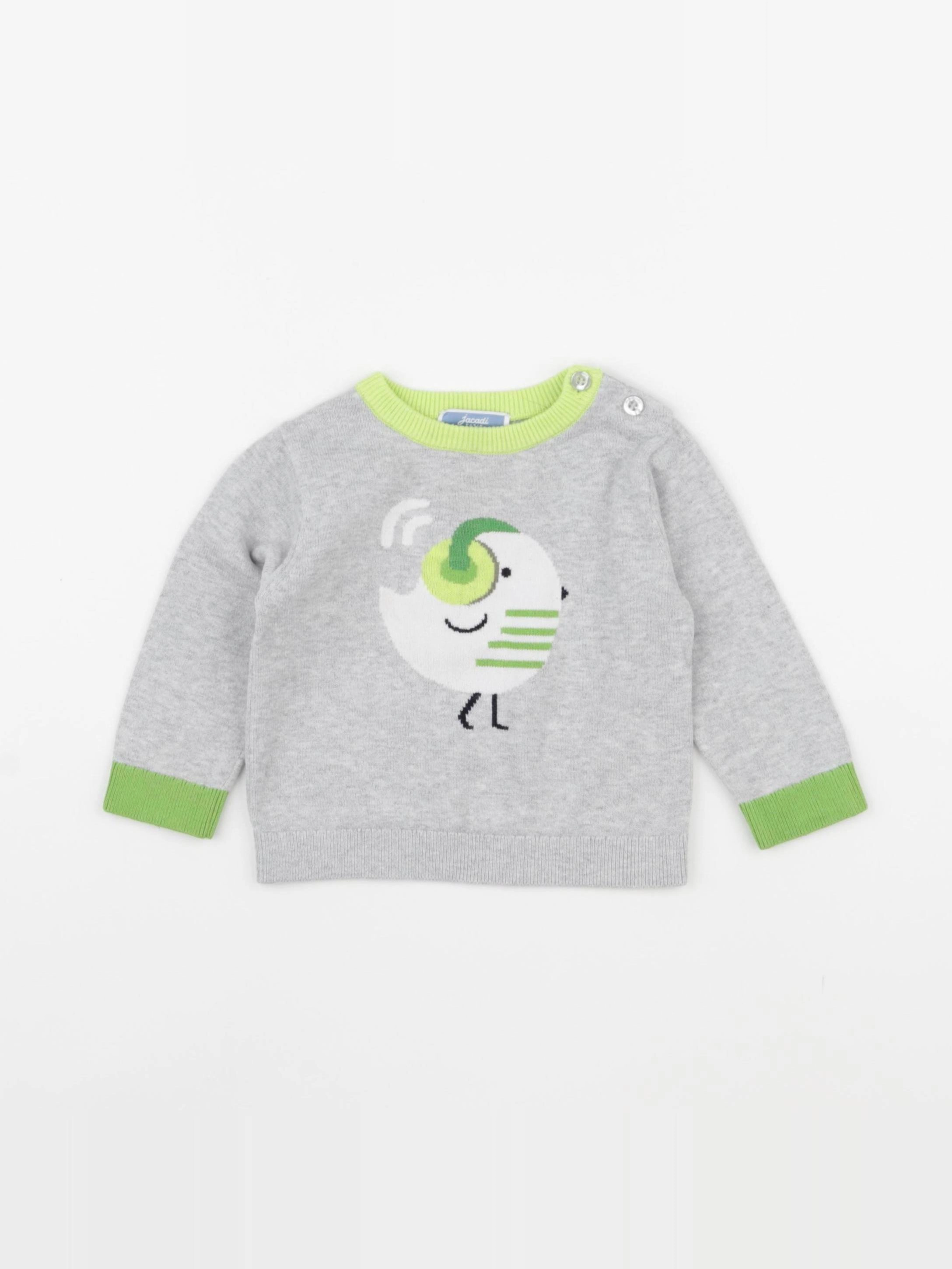 Jacadi - pull gris - 12 mois