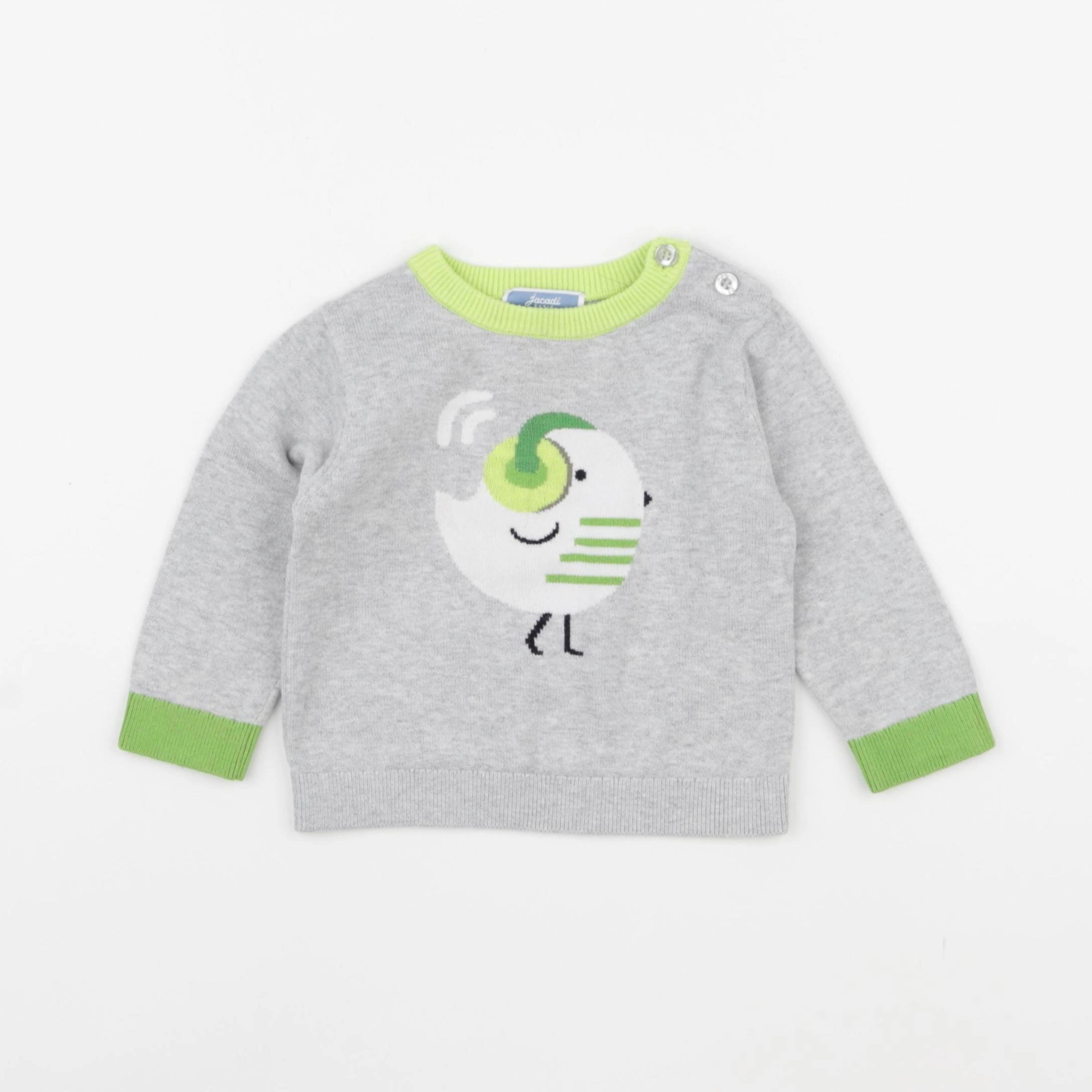 Jacadi - pull gris - 12 mois