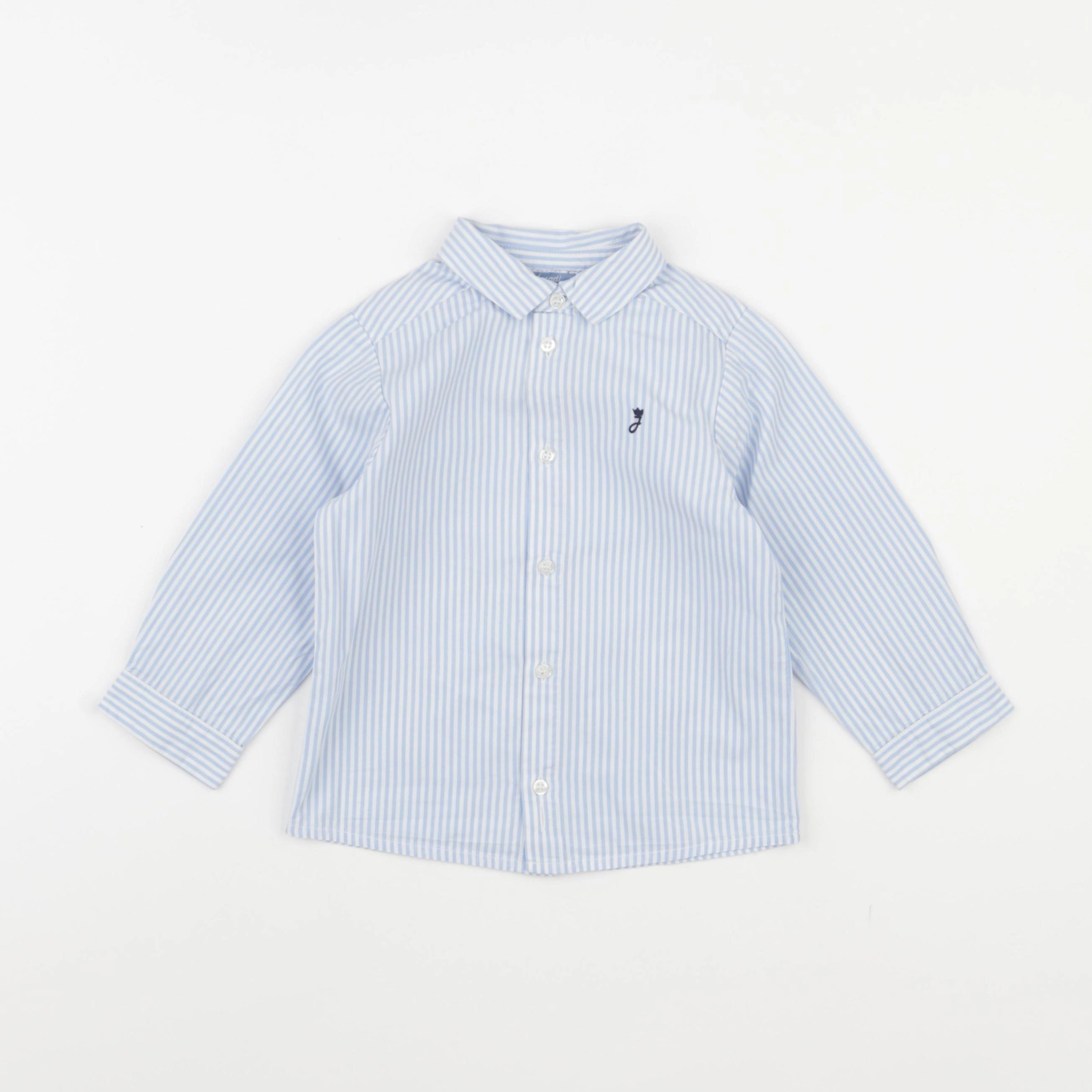Jacadi - chemise bleu - 24 mois
