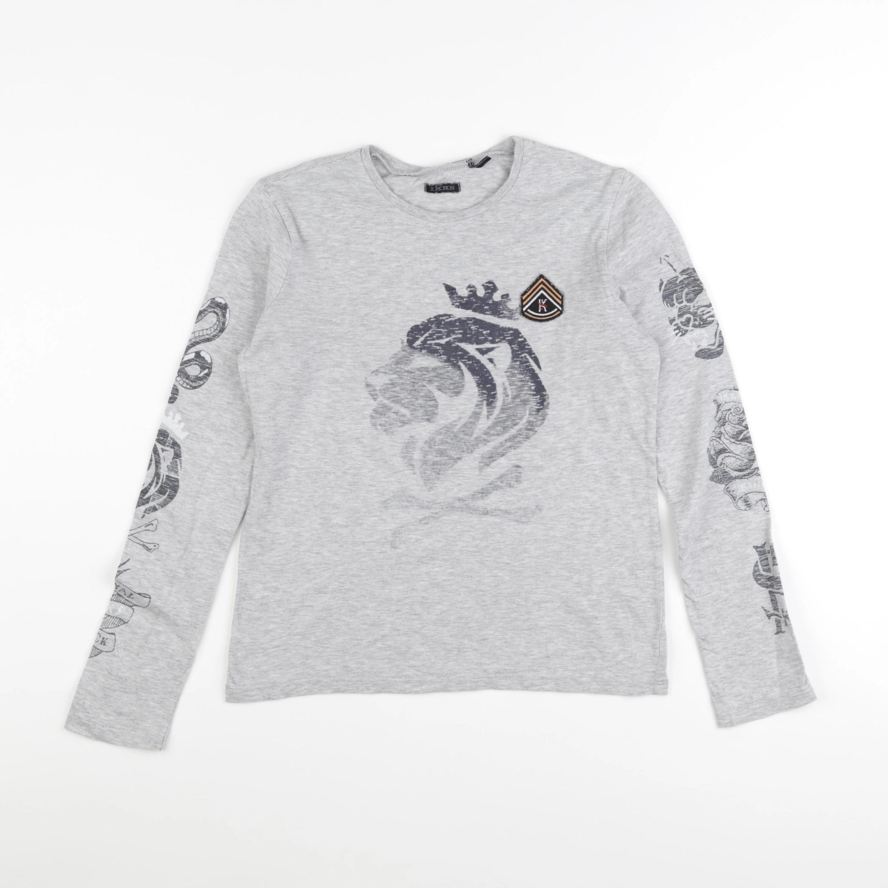 IKKS - tee-shirt gris - 10 ans