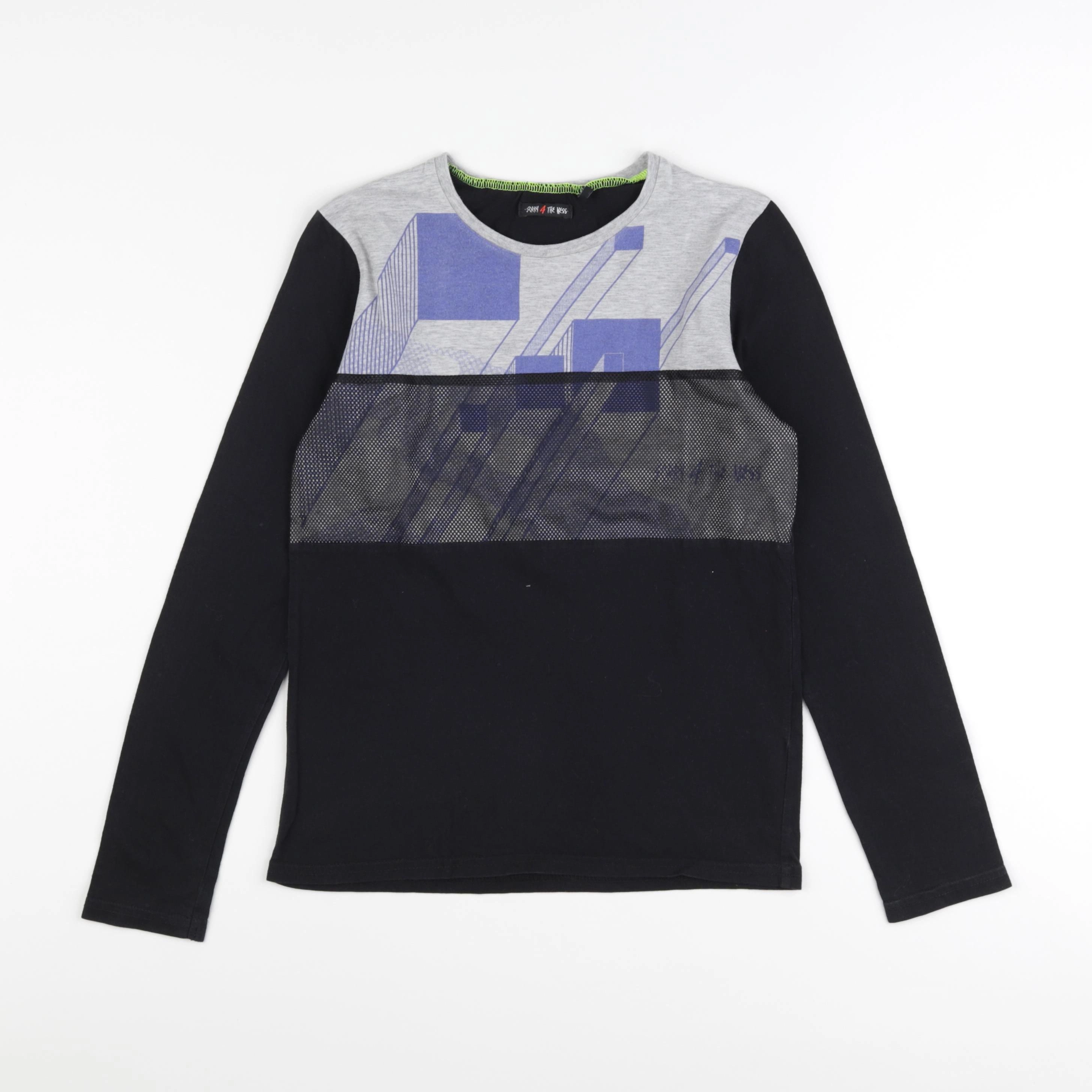 IKKS - tee-shirt gris, noir - 10 ans