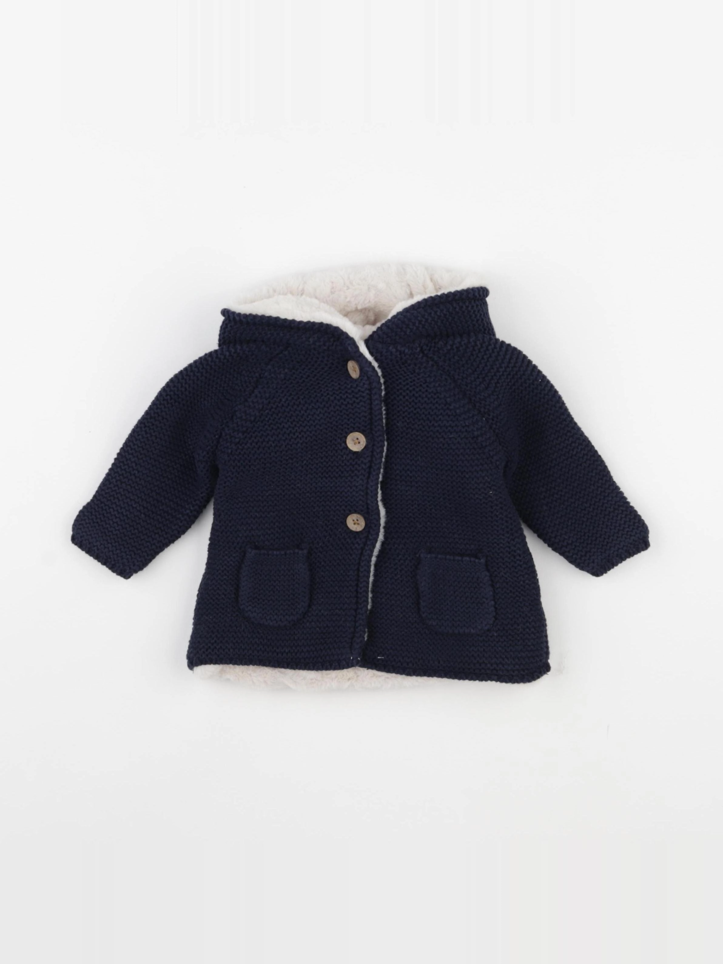 Vertbaudet - gilet bleu - 6 mois