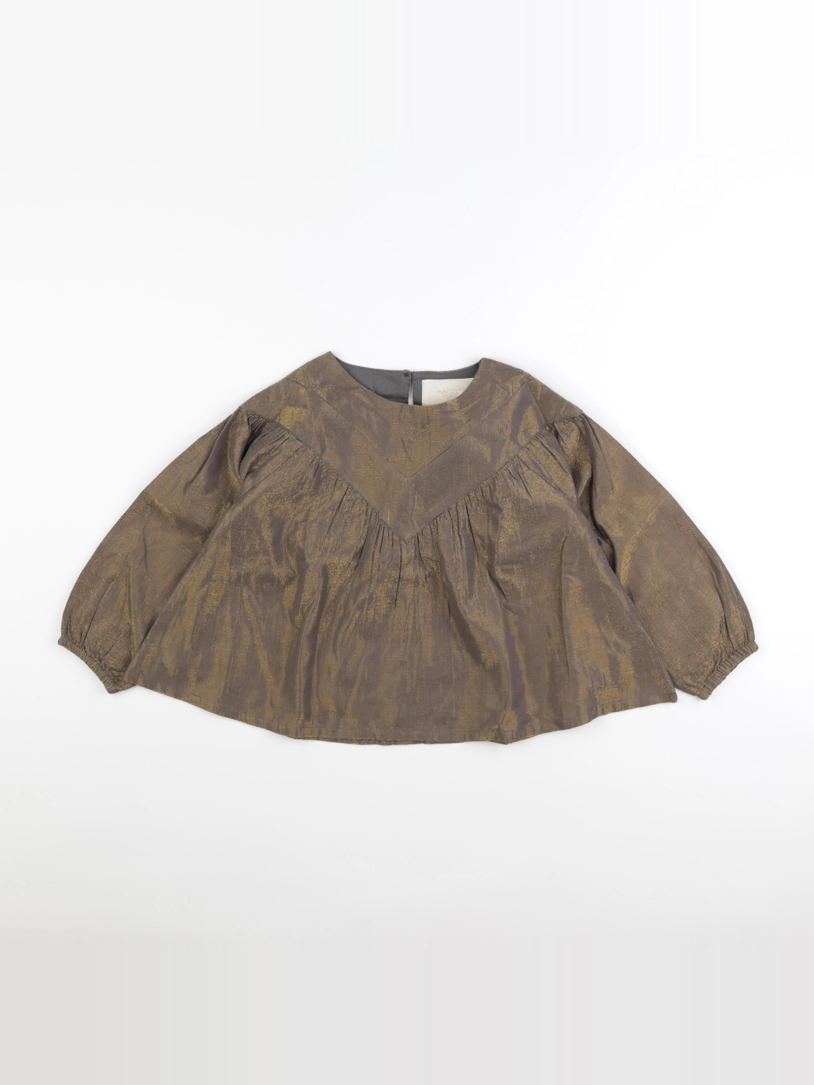 Monoprix - blouse or - 5/6 ans
