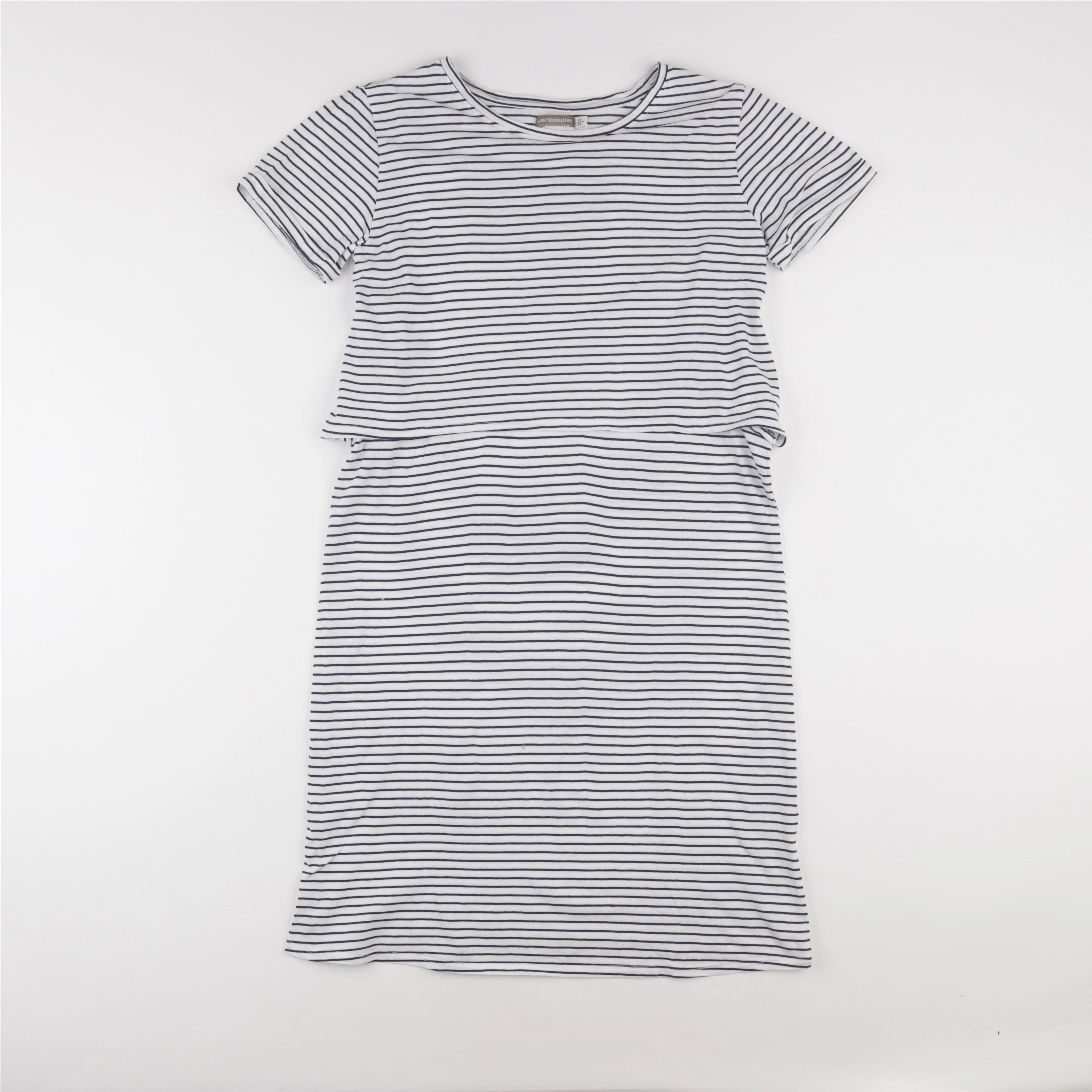 Vertbaudet - robe grossesse, allaitement blanc, bleu - 34 à 36
