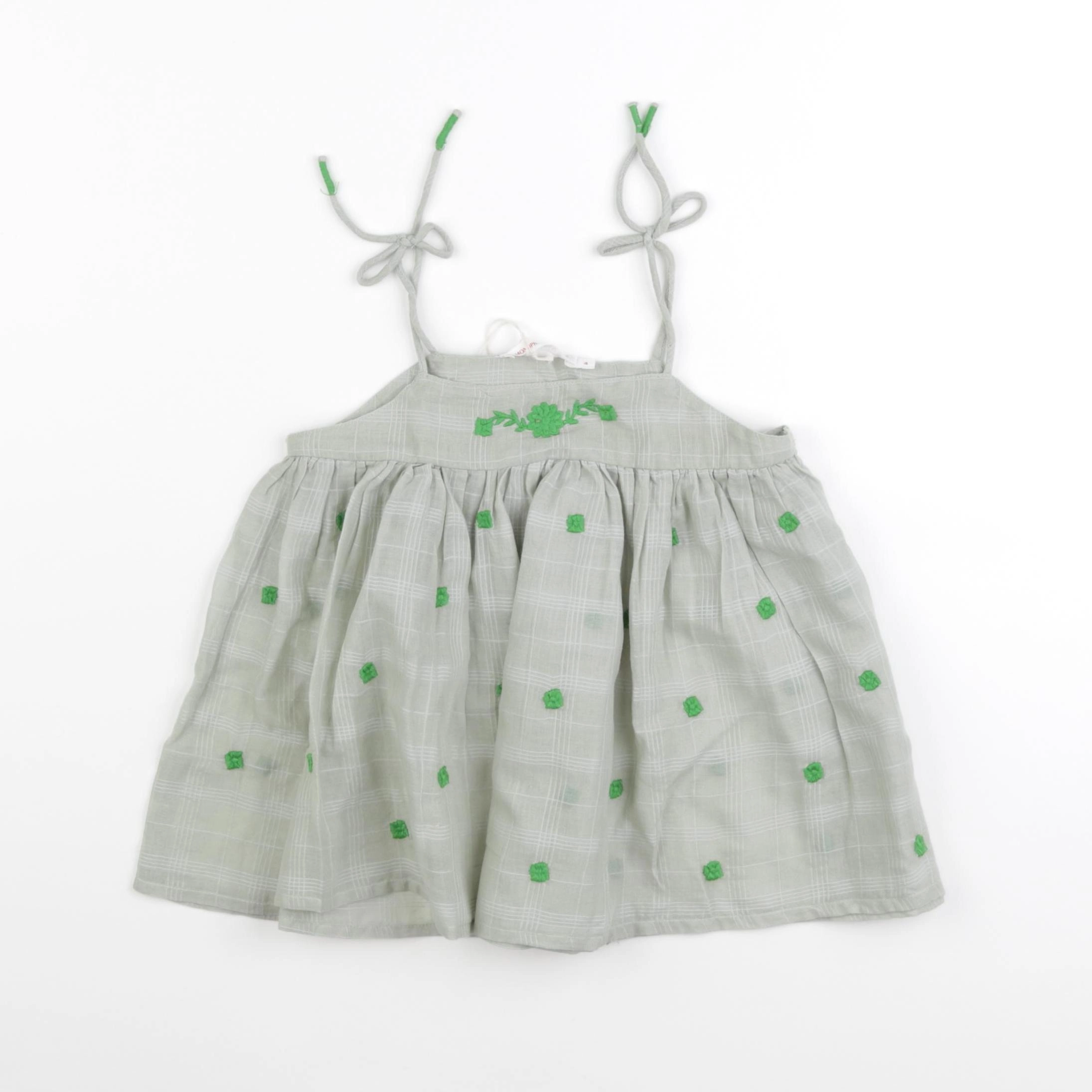 Monoprix - blouse vert - 4 ans