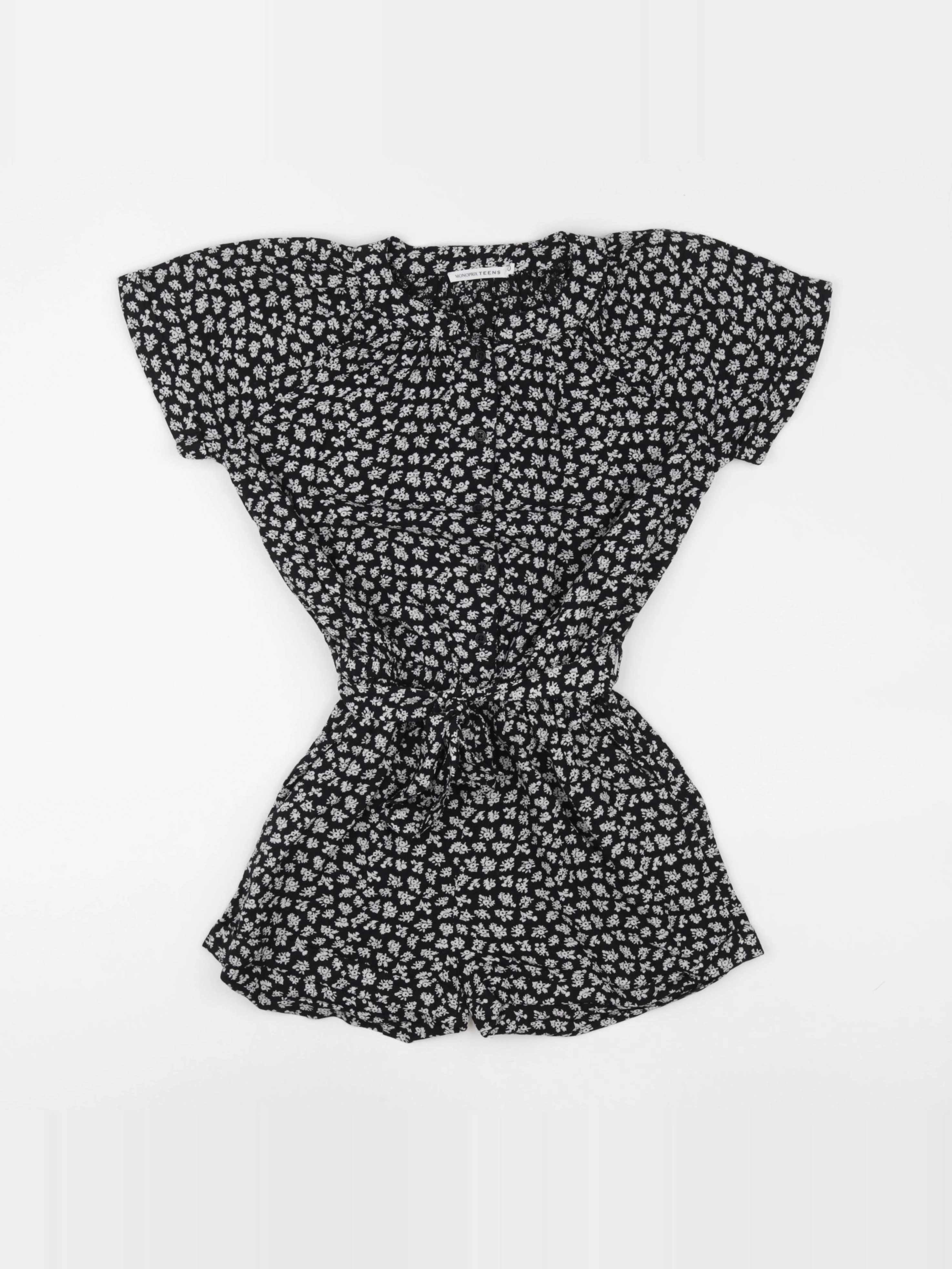 Monoprix - combinaison noir, blanc - 10 ans