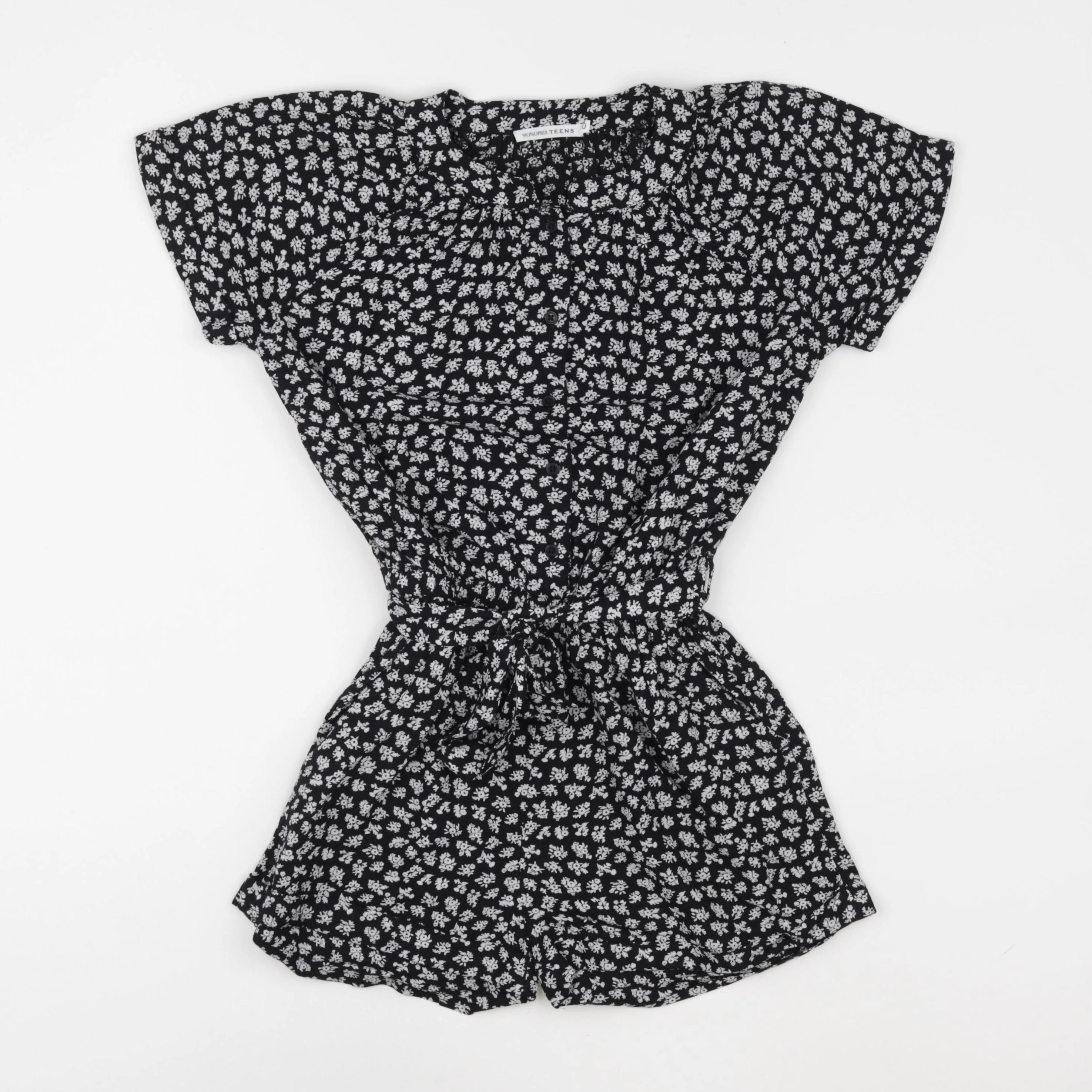 Monoprix - combinaison noir, blanc - 10 ans
