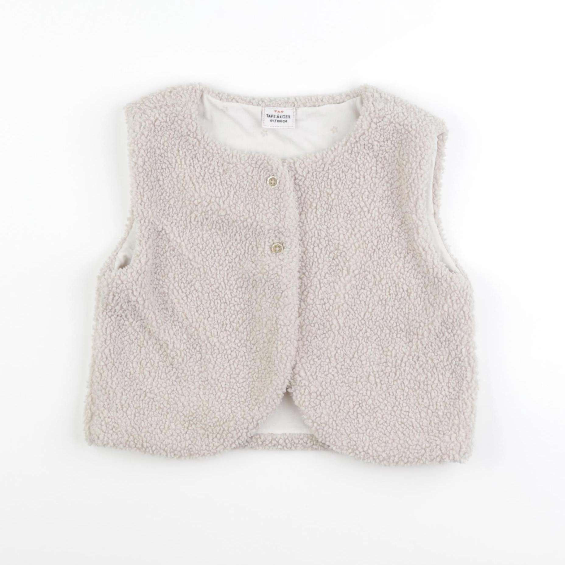 Tape à l'oeil - gilet beige - 4 ans