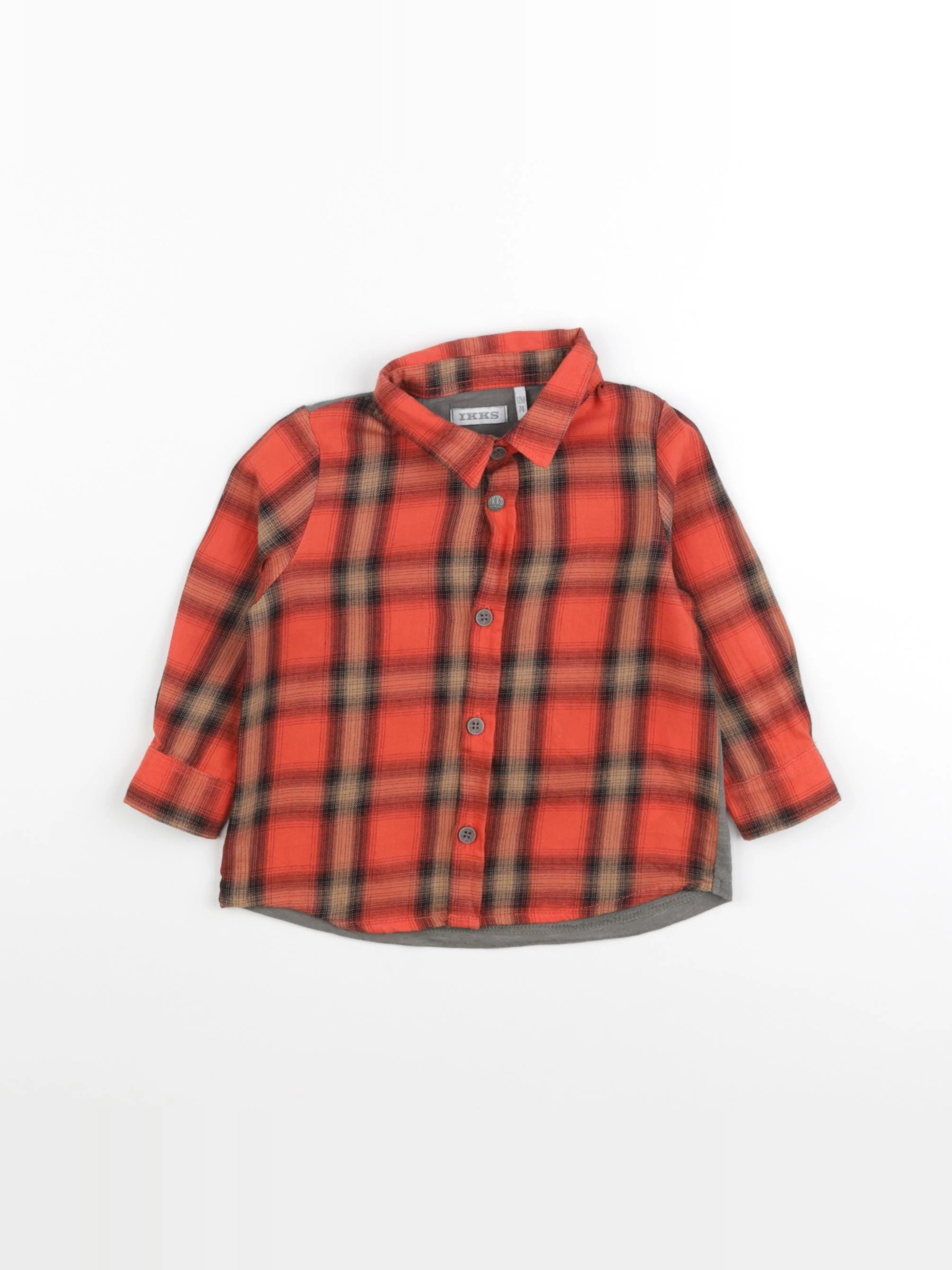 IKKS - chemise imprimé au dos vert, orange - 12 mois