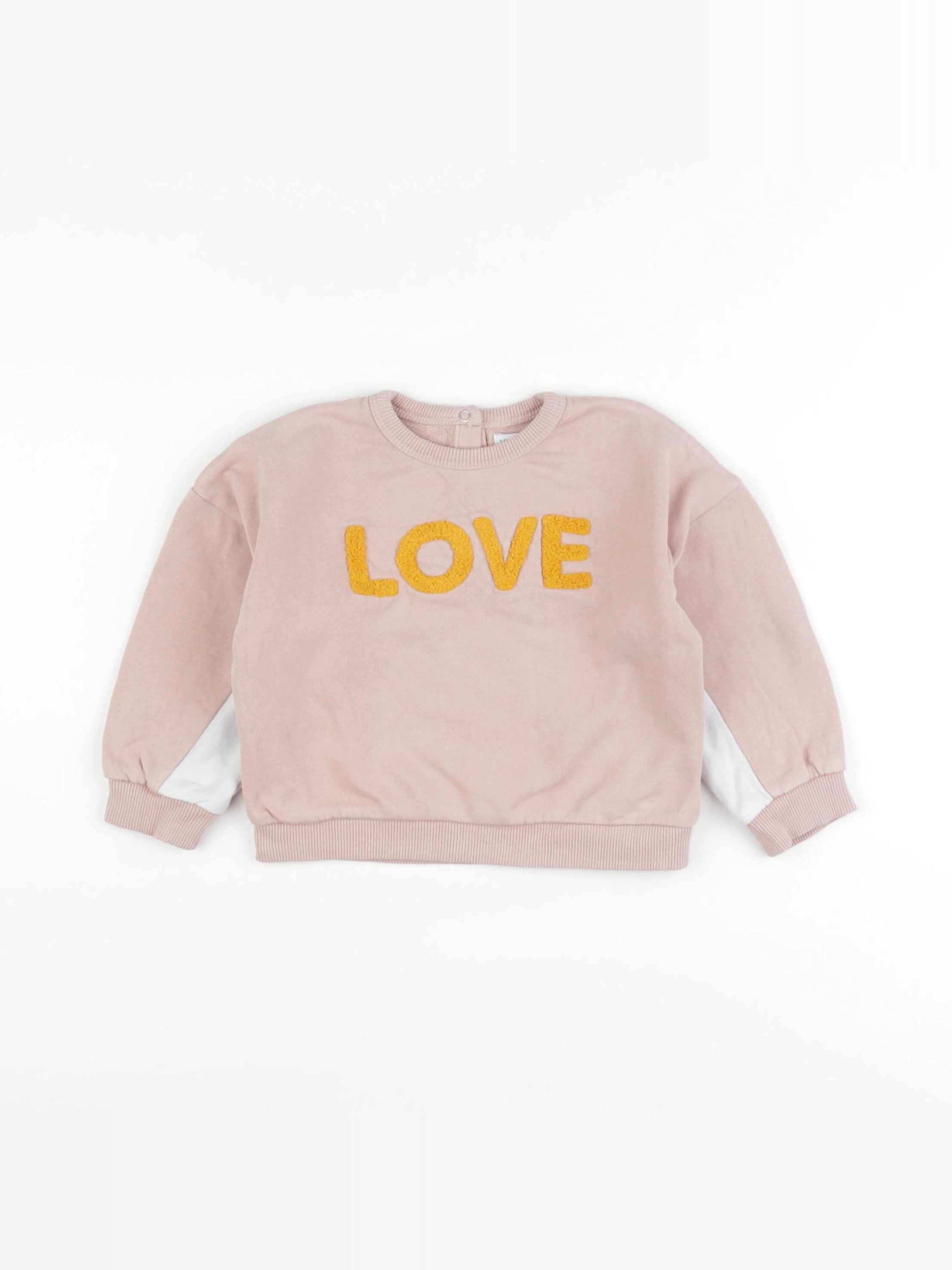 Vertbaudet - sweat rose, jaune - 18 mois