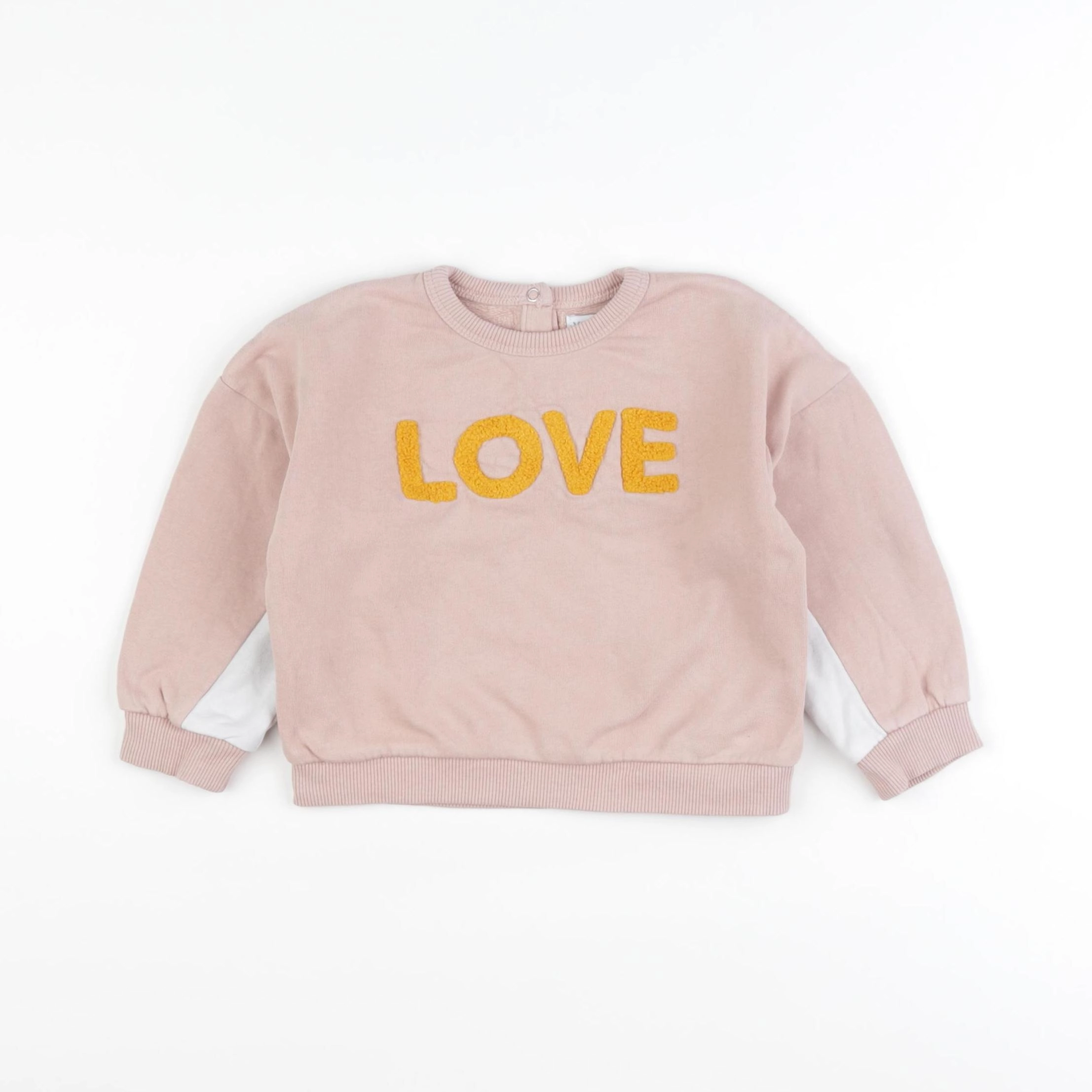 Vertbaudet - sweat rose, jaune - 18 mois