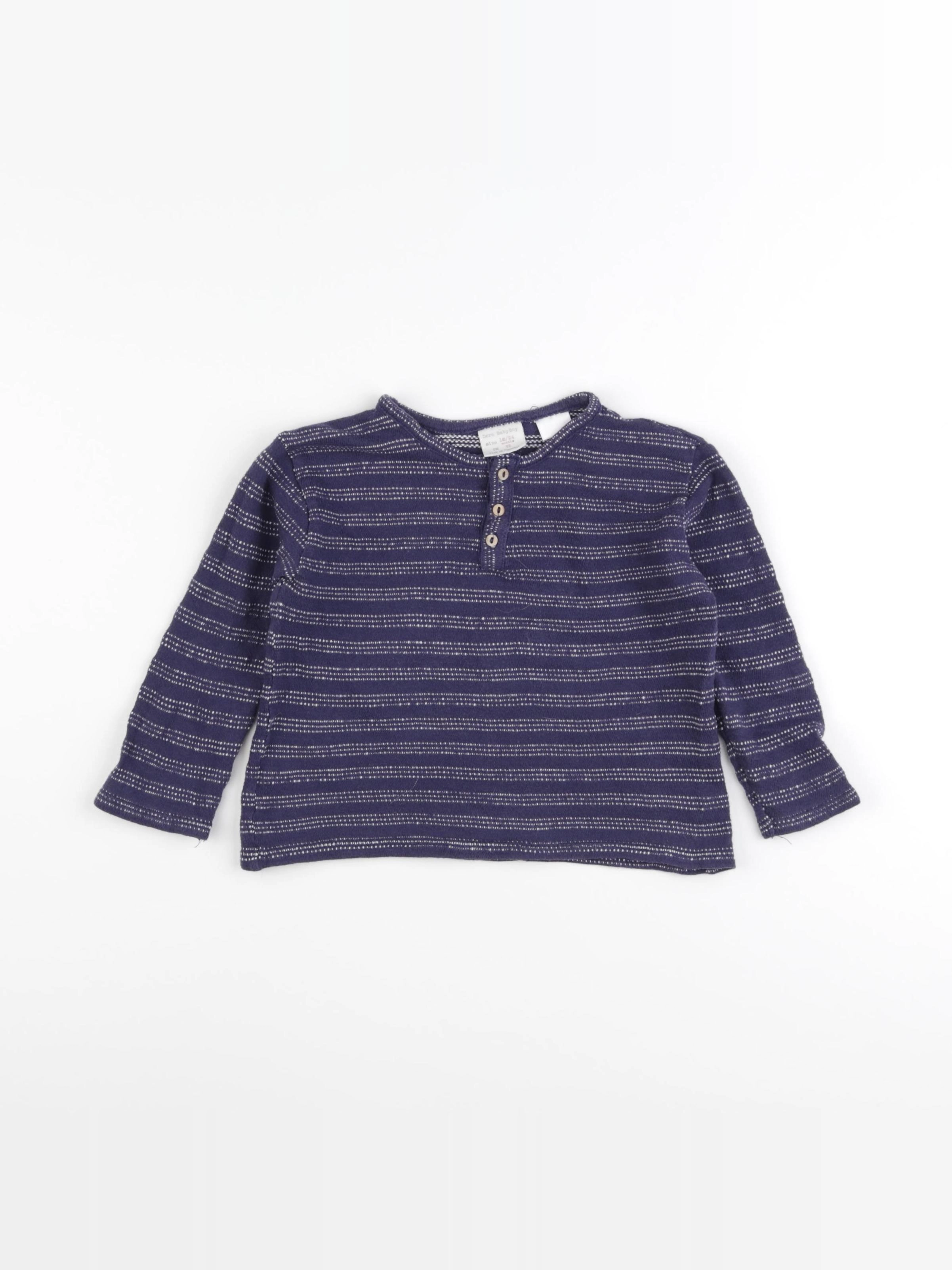 Zara - tee-shirt bleu - 18/24 mois