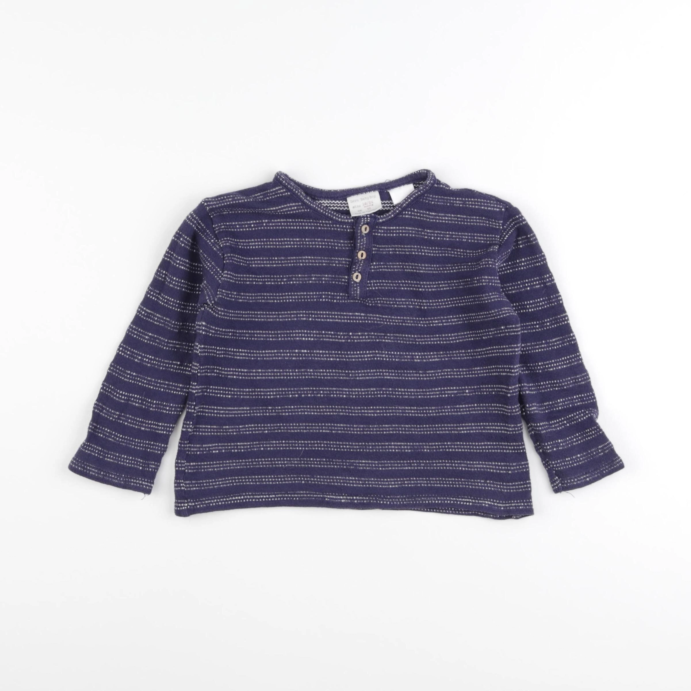 Zara - tee-shirt bleu - 18/24 mois