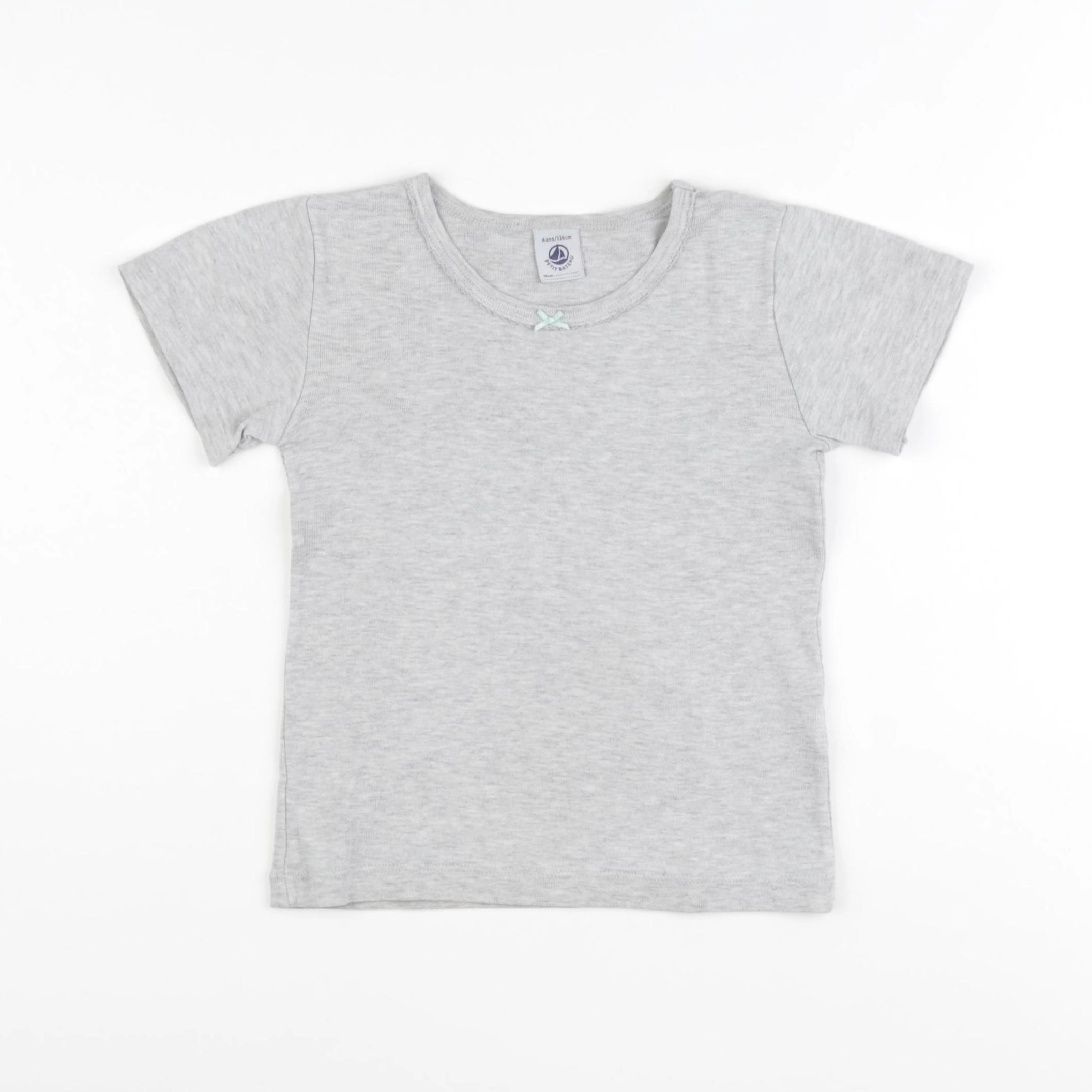 Petit Bateau - maillot de corps gris - 6 ans