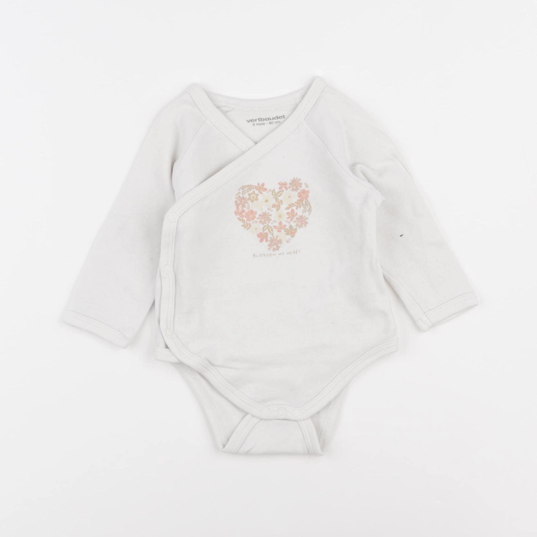 Vertbaudet - body beige - 3 mois