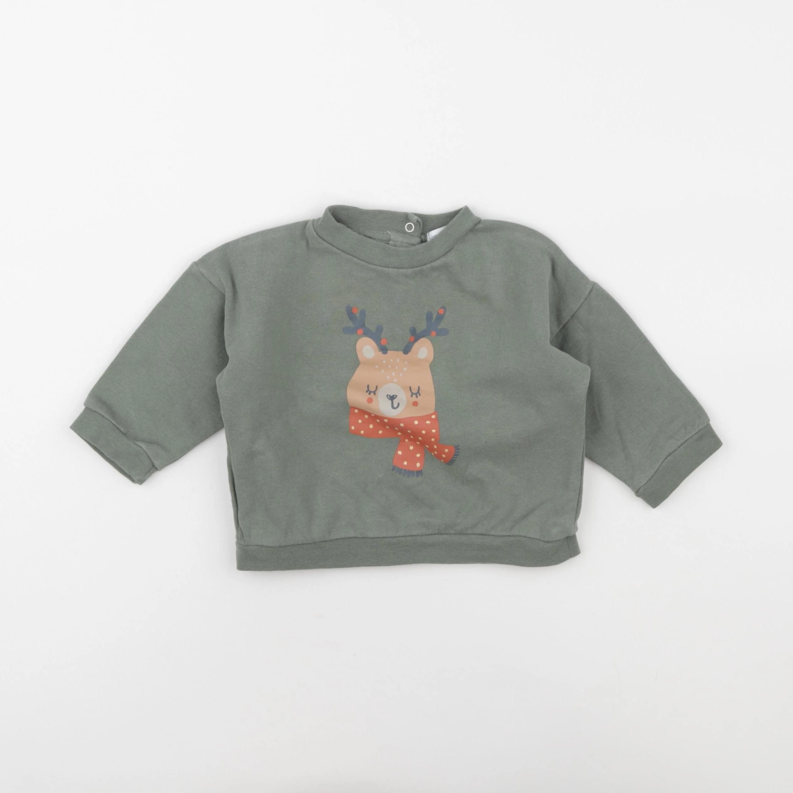 Vertbaudet - sweat vert - 12 mois