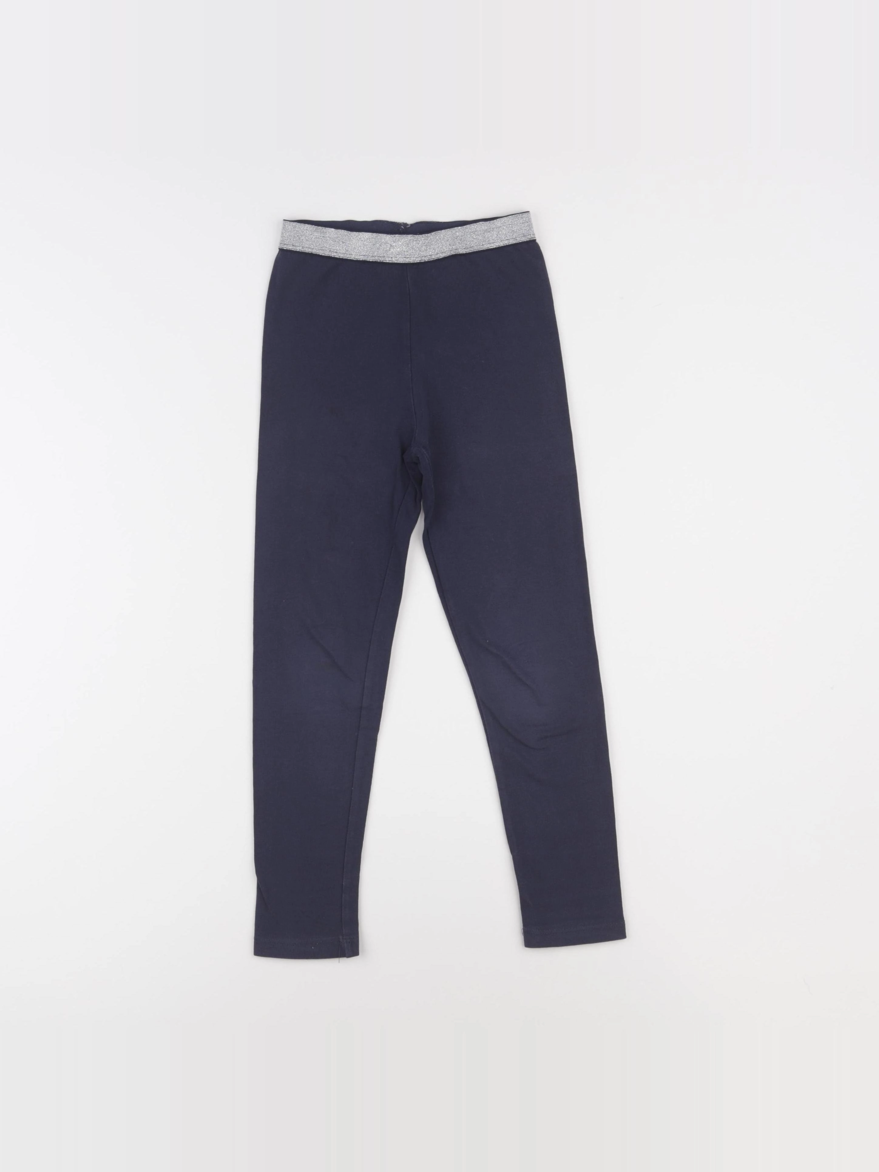 Vertbaudet - legging bleu, argent - 5 ans