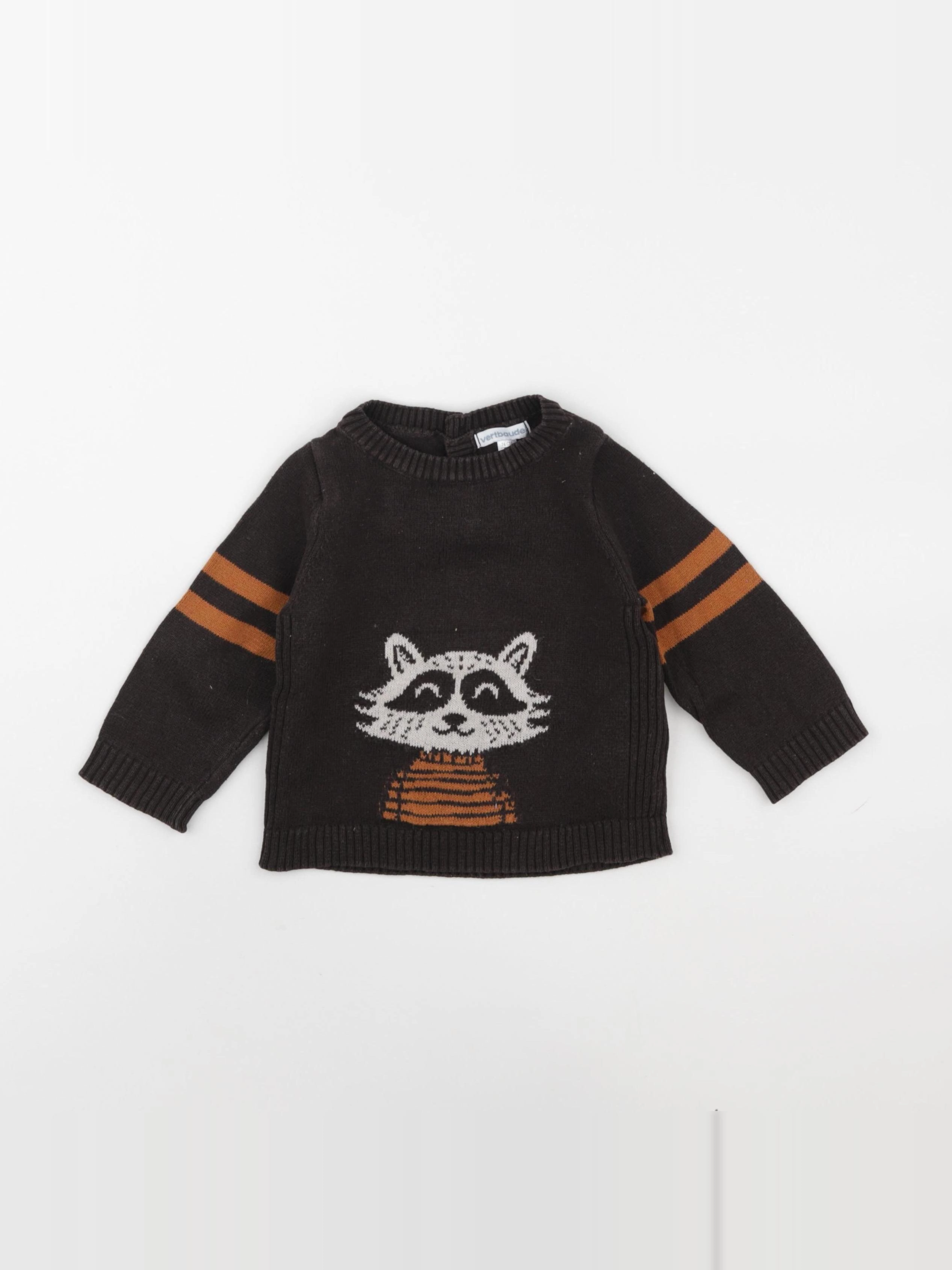 Vertbaudet - pull marron - 12 mois