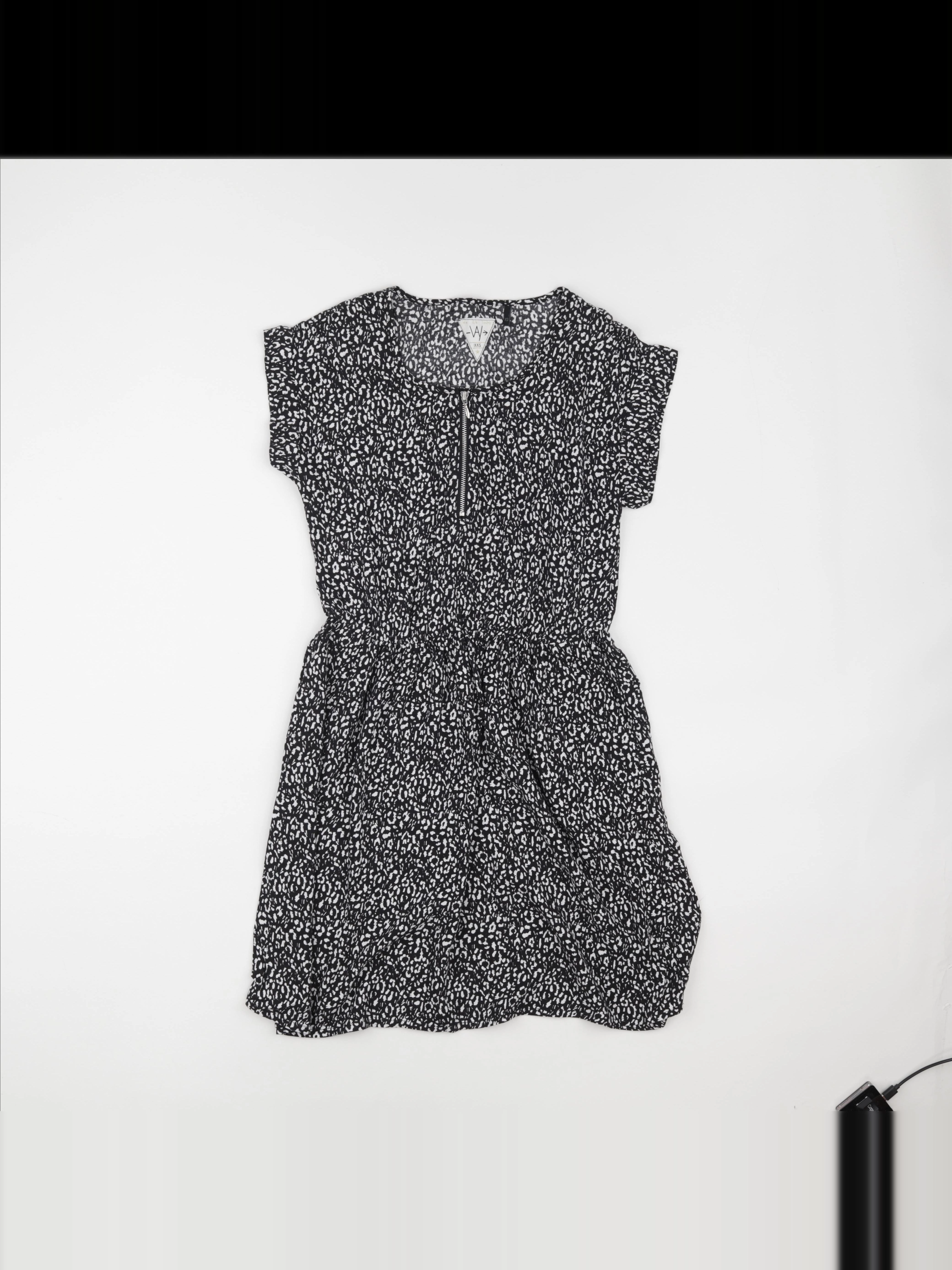 IKKS - robe blanc, noir - 12 ans