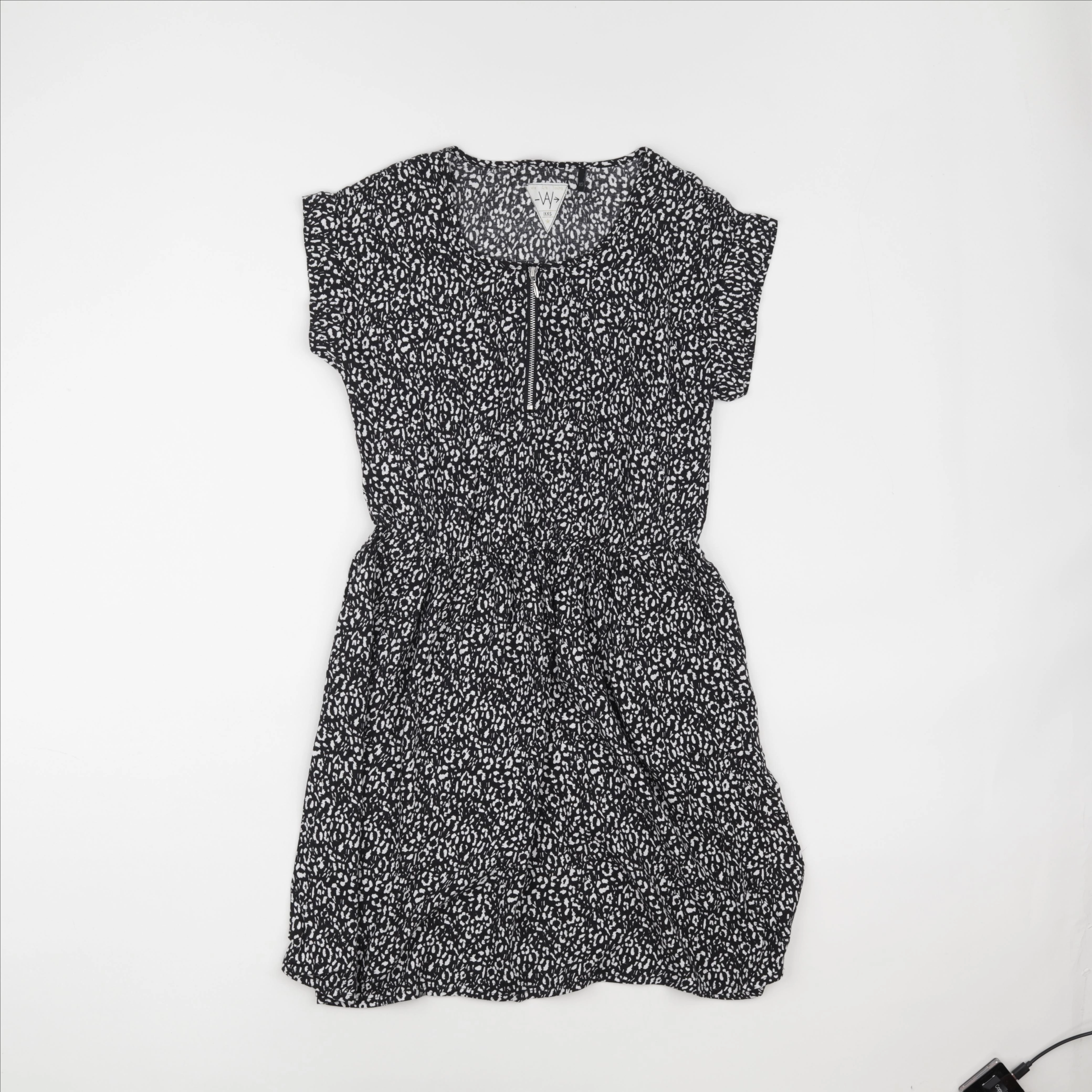 IKKS - robe blanc, noir - 12 ans