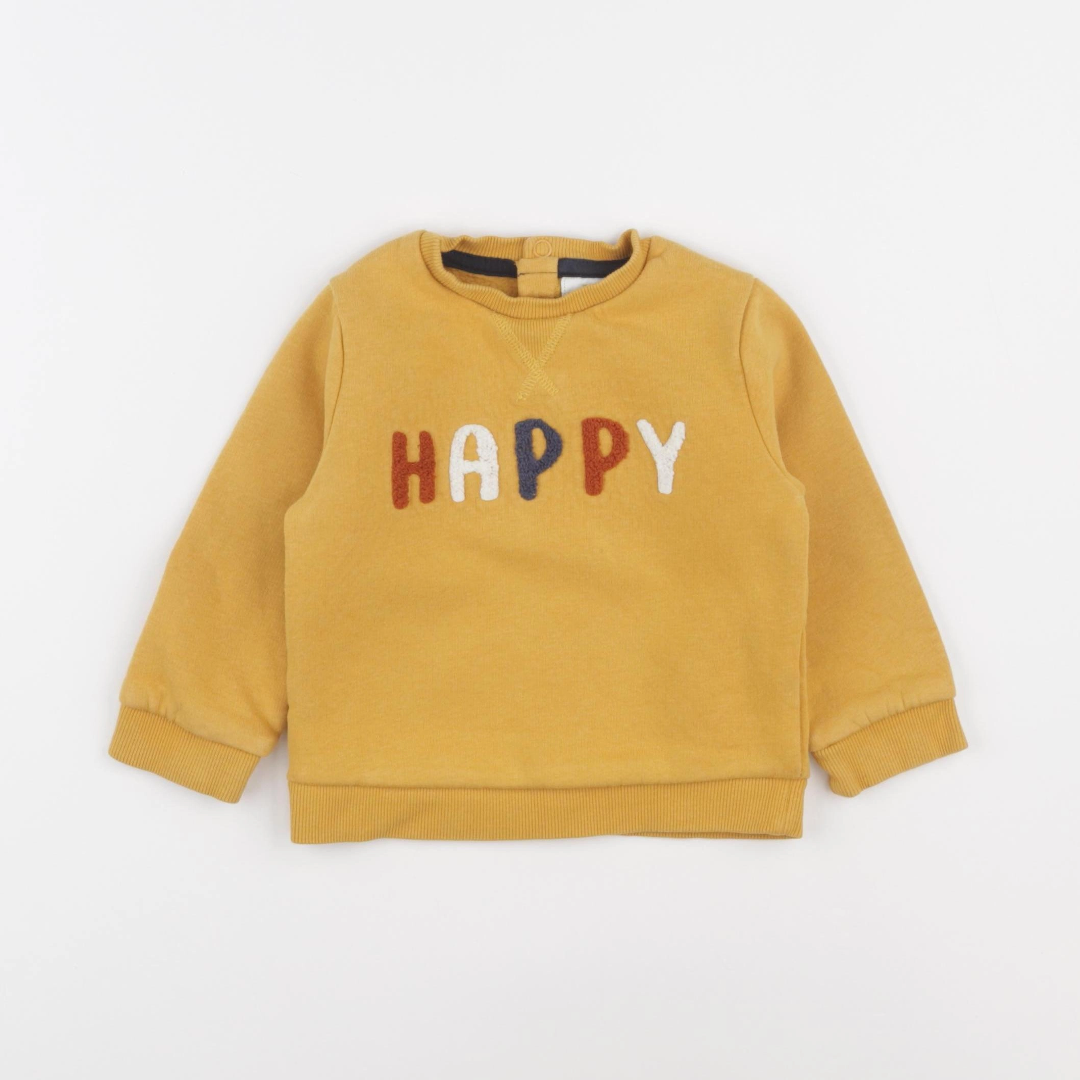 Tape à l'oeil - sweat jaune - 18 mois