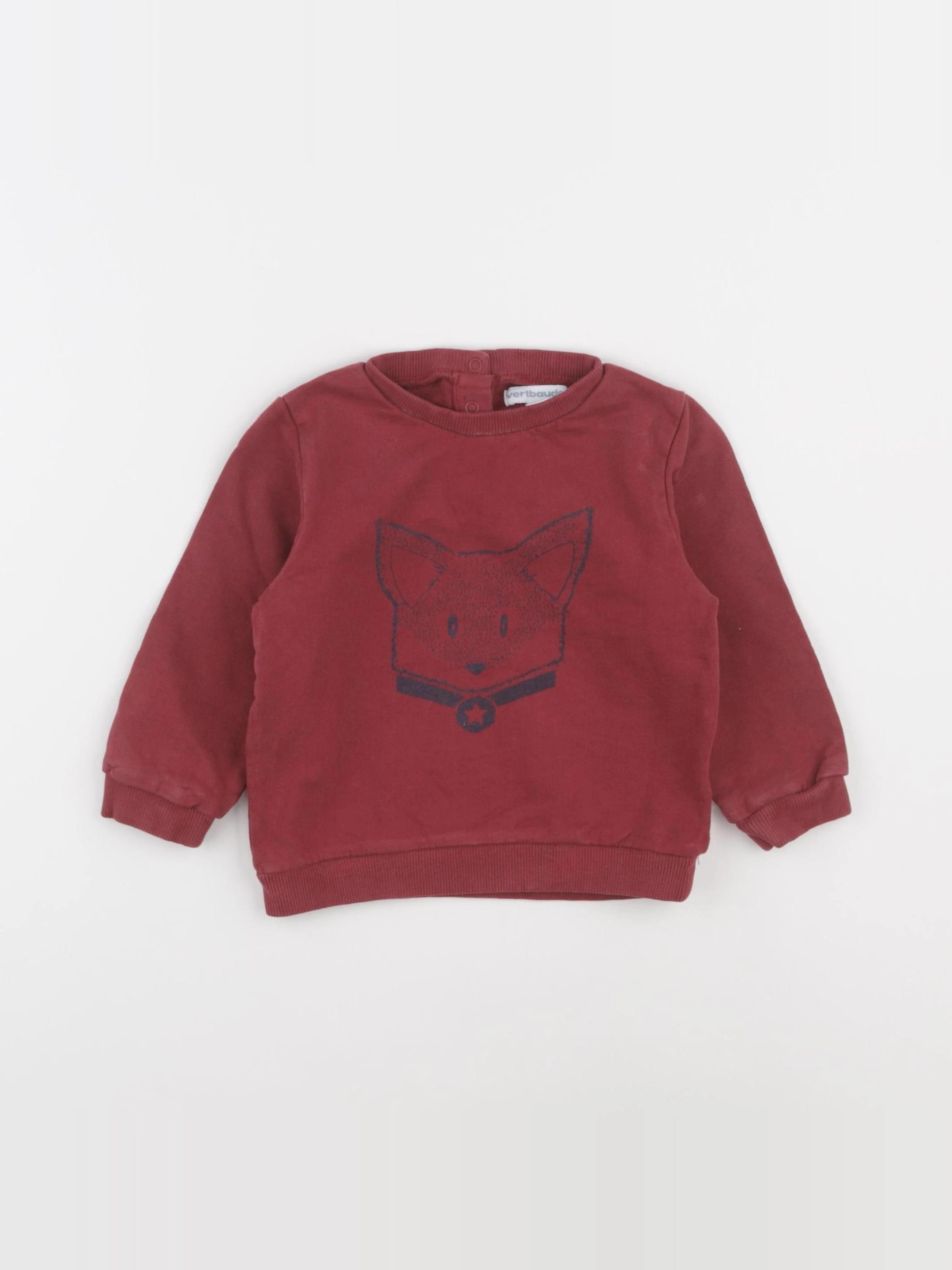Vertbaudet - sweat rouge - 18 mois